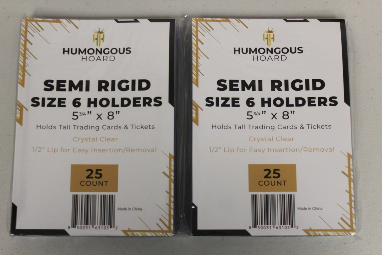 (50) Humongous Hoard Semi Rigid Size 6 Sportscaster Postcard Oversize 5 3/4 x 8″