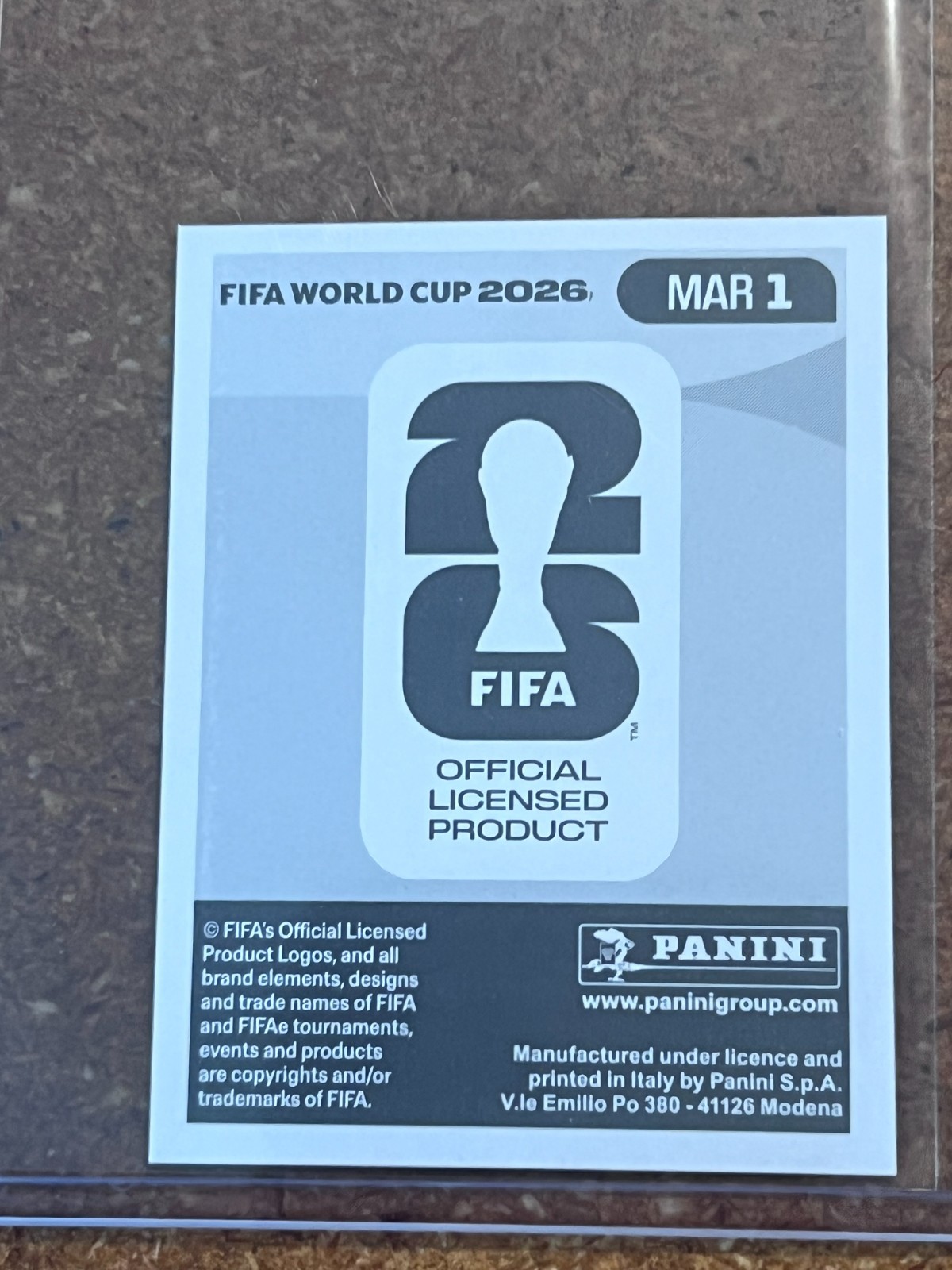 2026 Panini FIFA World Cup Soccer Sticker US Edition # MAR 1 Morocco Foil