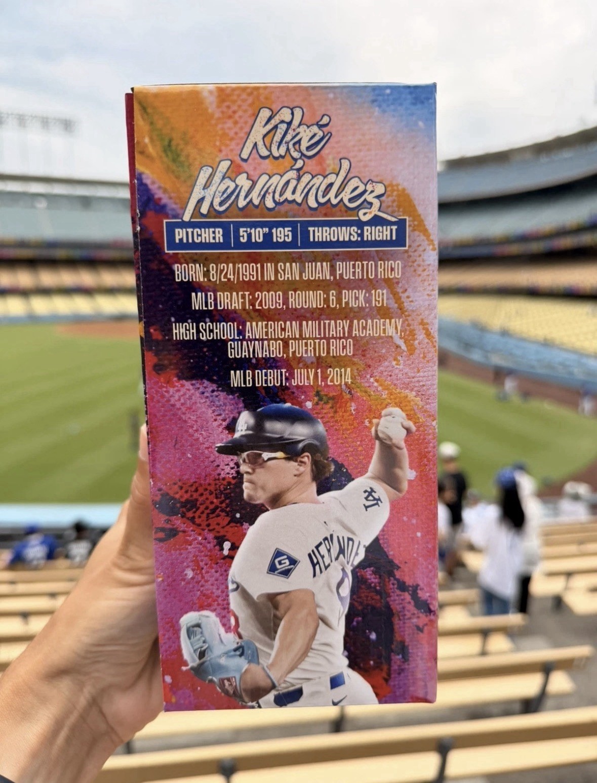 🇵🇷🧢Kike Hernandez Pitching Helmet Dodgers Bobblehead 7/12/26 PRESALE🧢🇵🇷