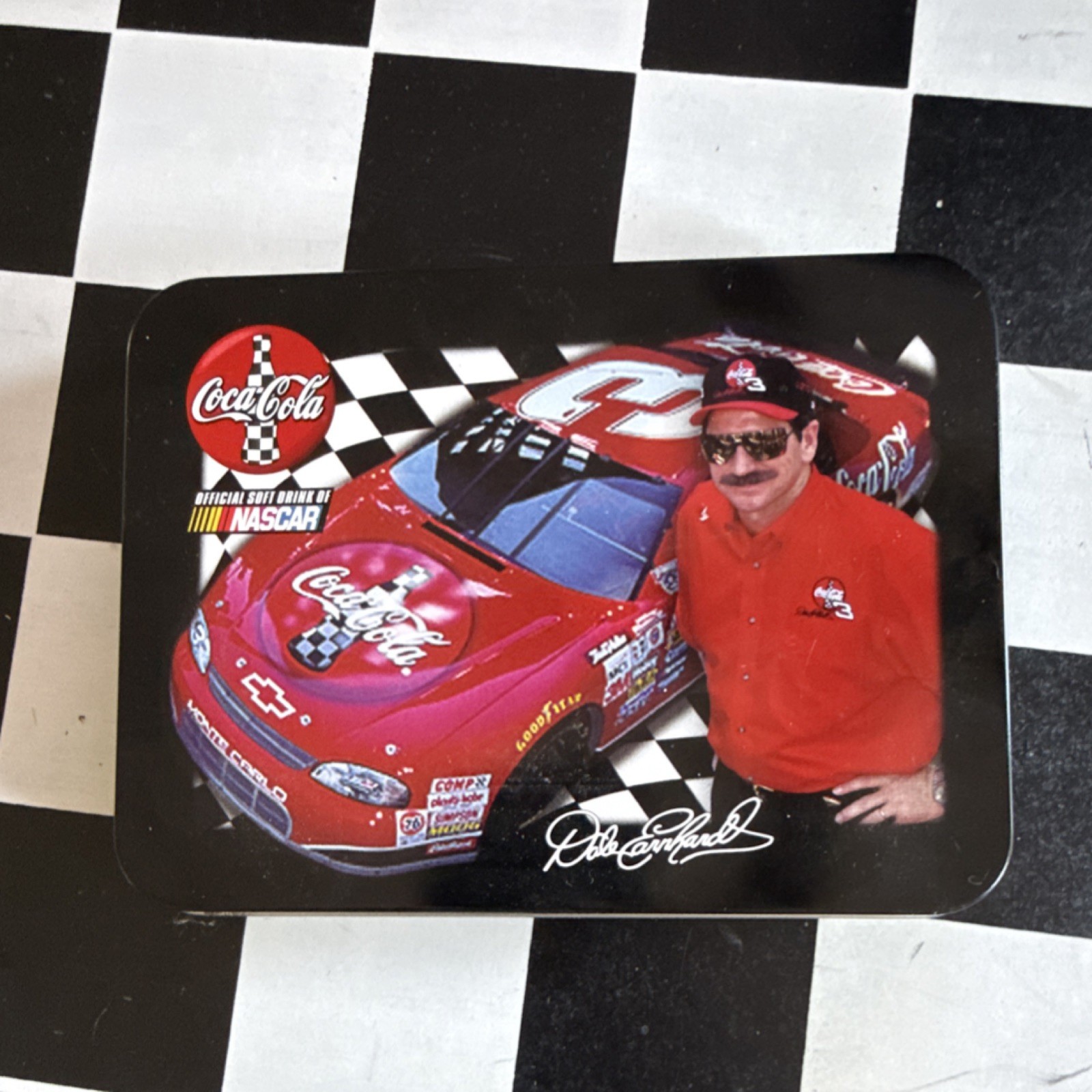 Coca-Cola NASCAR Dale Earnhardt Playing Cards Tin Set Modern (1970-Now)