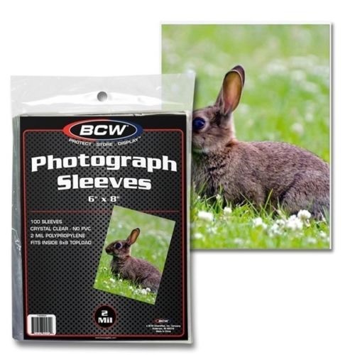 Photo Photograph Protection Sleeves 6×8 1 Pack of 100 Acid Free Archival Quality