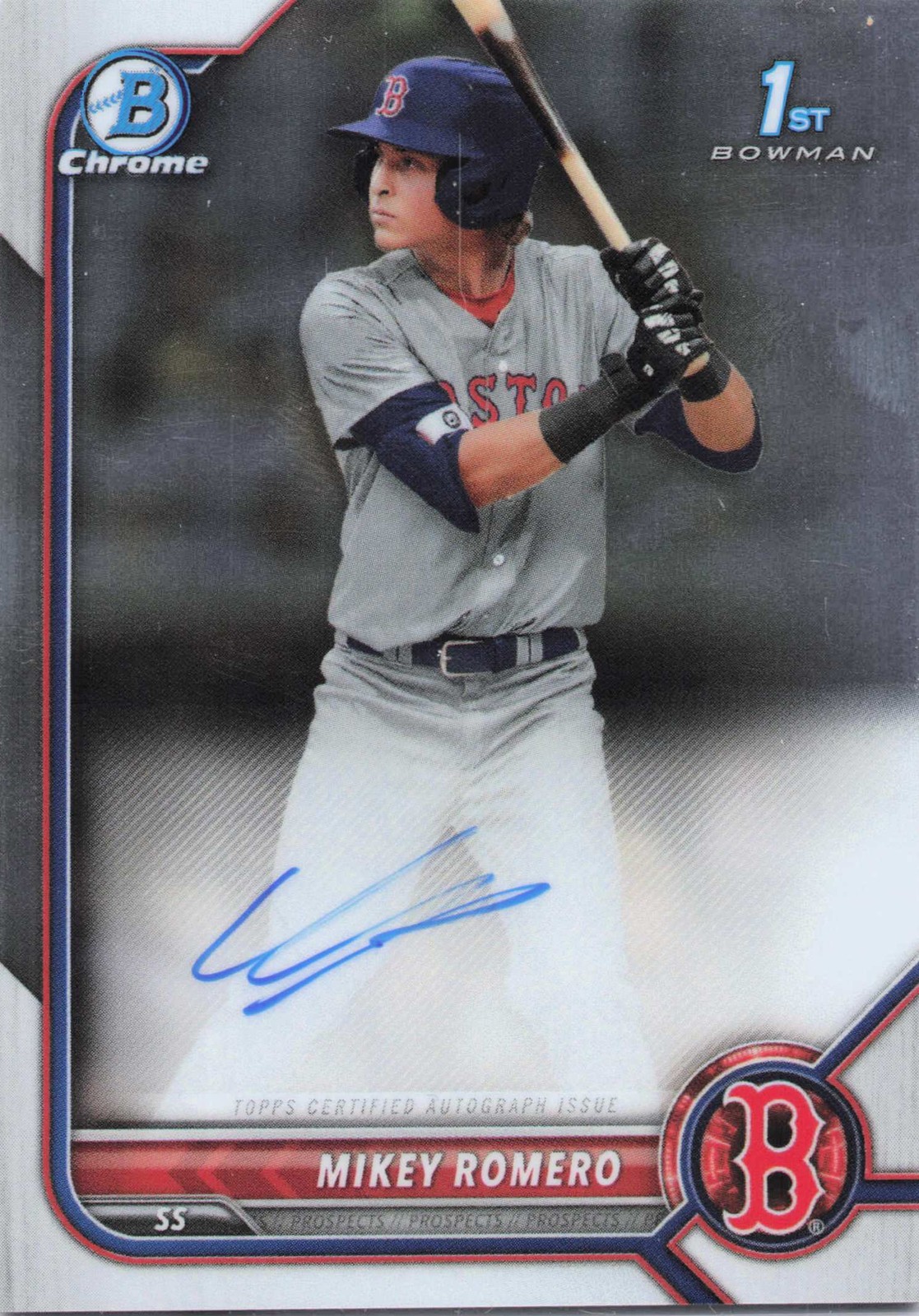 Mikey Romero 2022 Bowman Draft #CDA-MR Chrome Draft Pick Autographs Auto