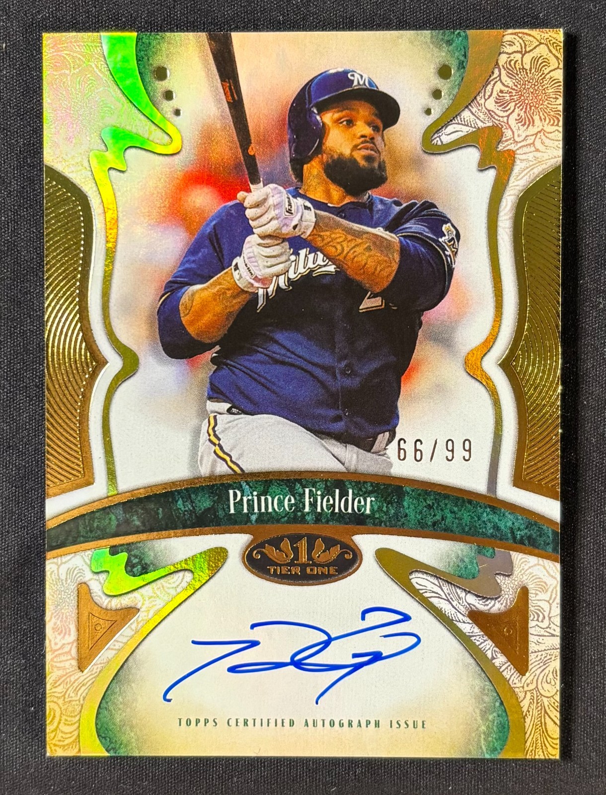 2026 Topps Tier One Prince Fielder Connoisseurs Auto /99 CA-PF