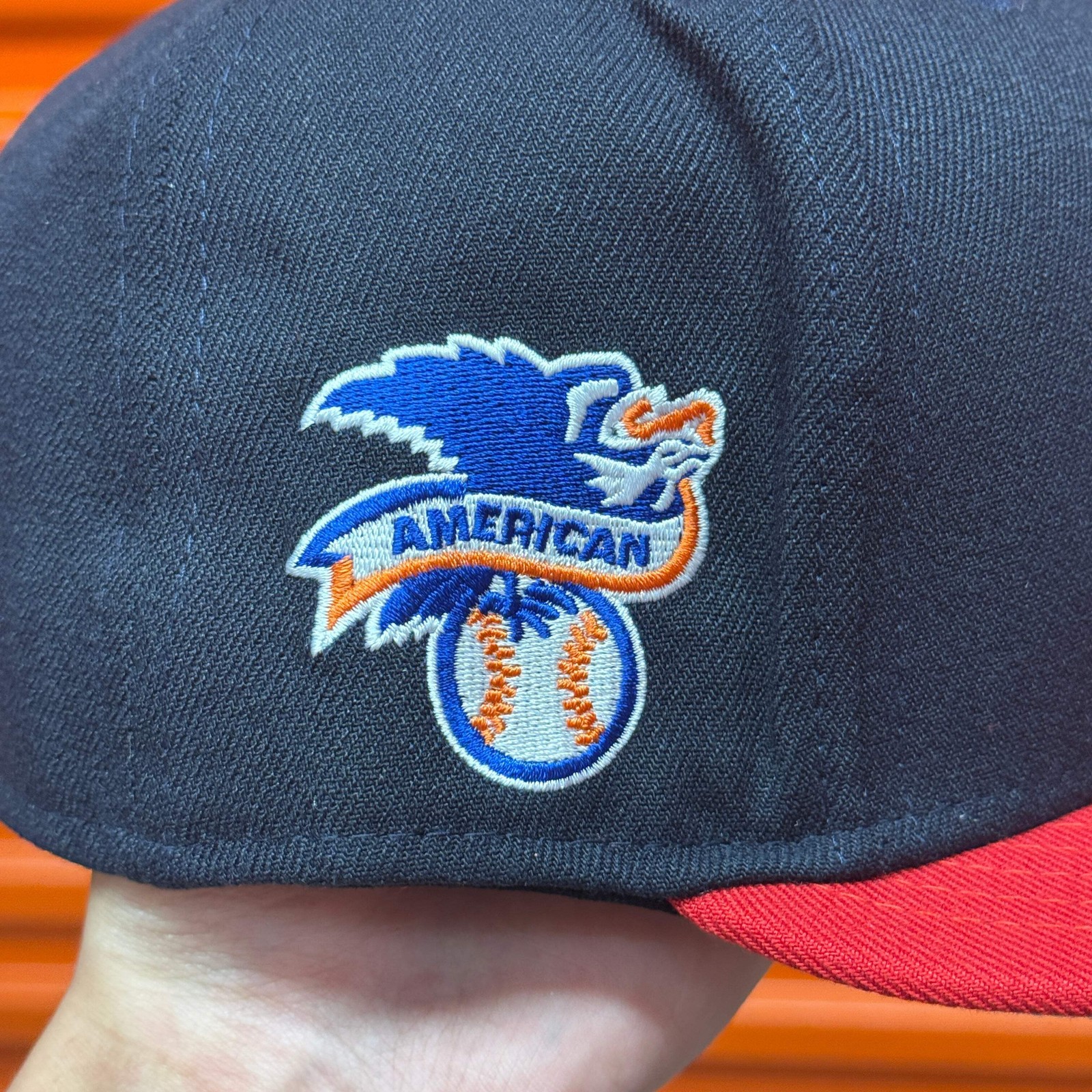 Navy Red Chief Wahoo Cleveland Indians Guardians 1954 ASG Double Patch Hat New E