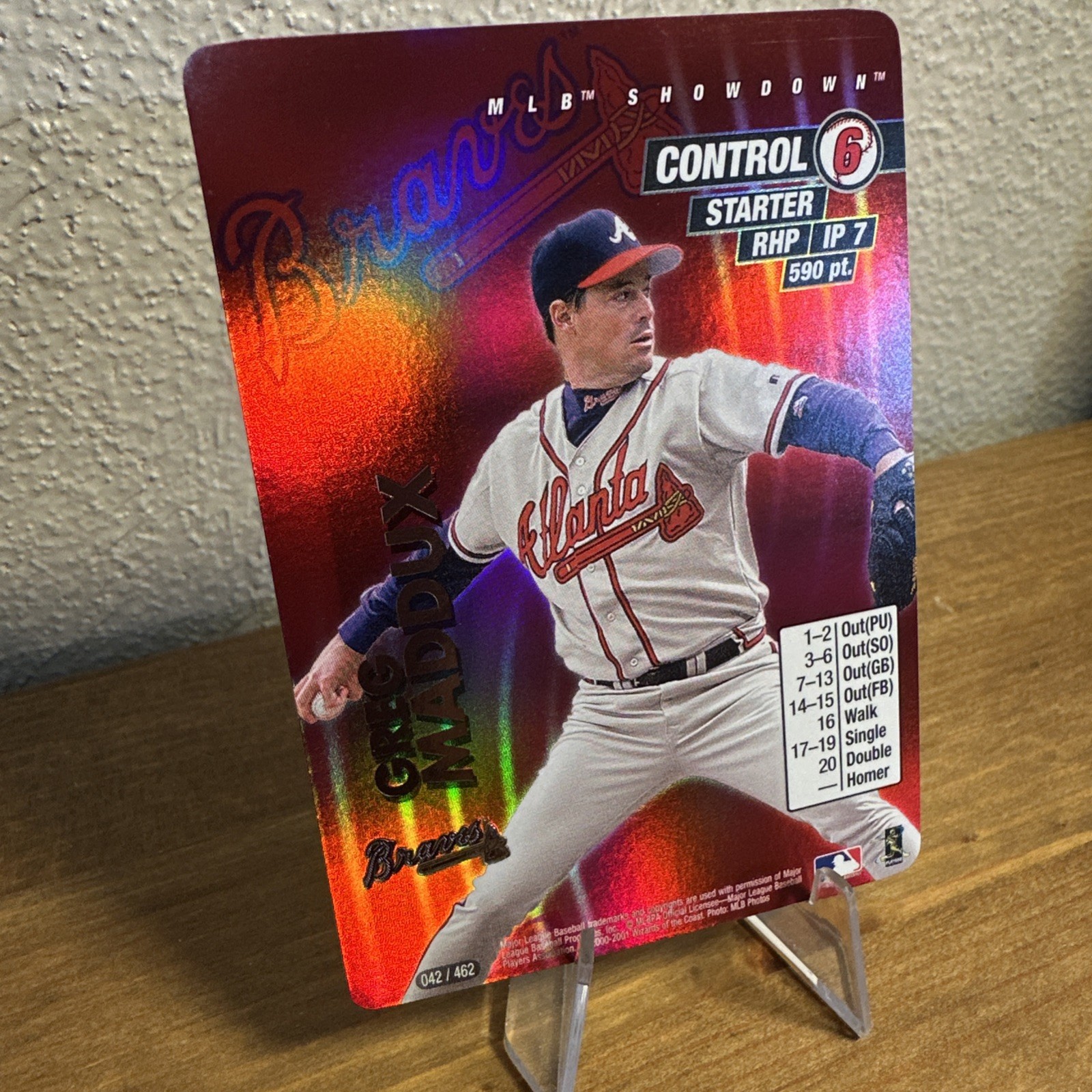 2001 MLB Showdown #042/462 Greg Maddux Atlanta Braves HOLO