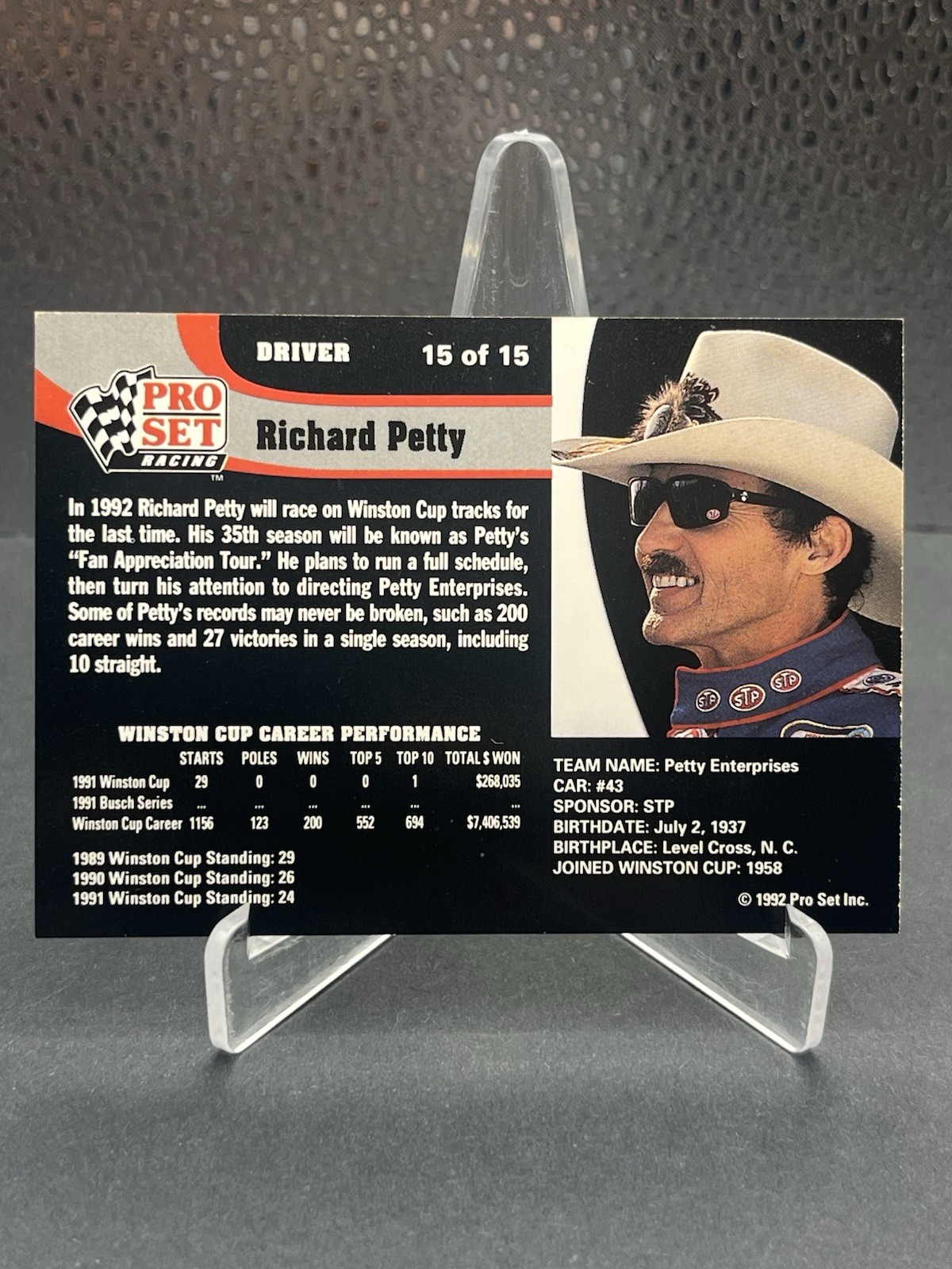 1992 Pro Set- Richard Petty #15
