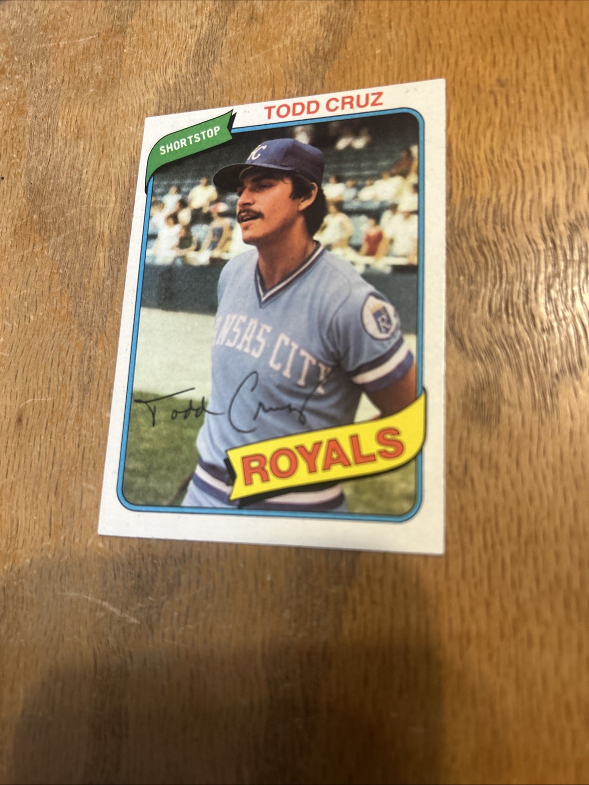 1980 TOPPS BASEBALL #492 TODD CRUZ KANSAS CITY ROYALS ROOKIE RC NMMT FREE SHIP!