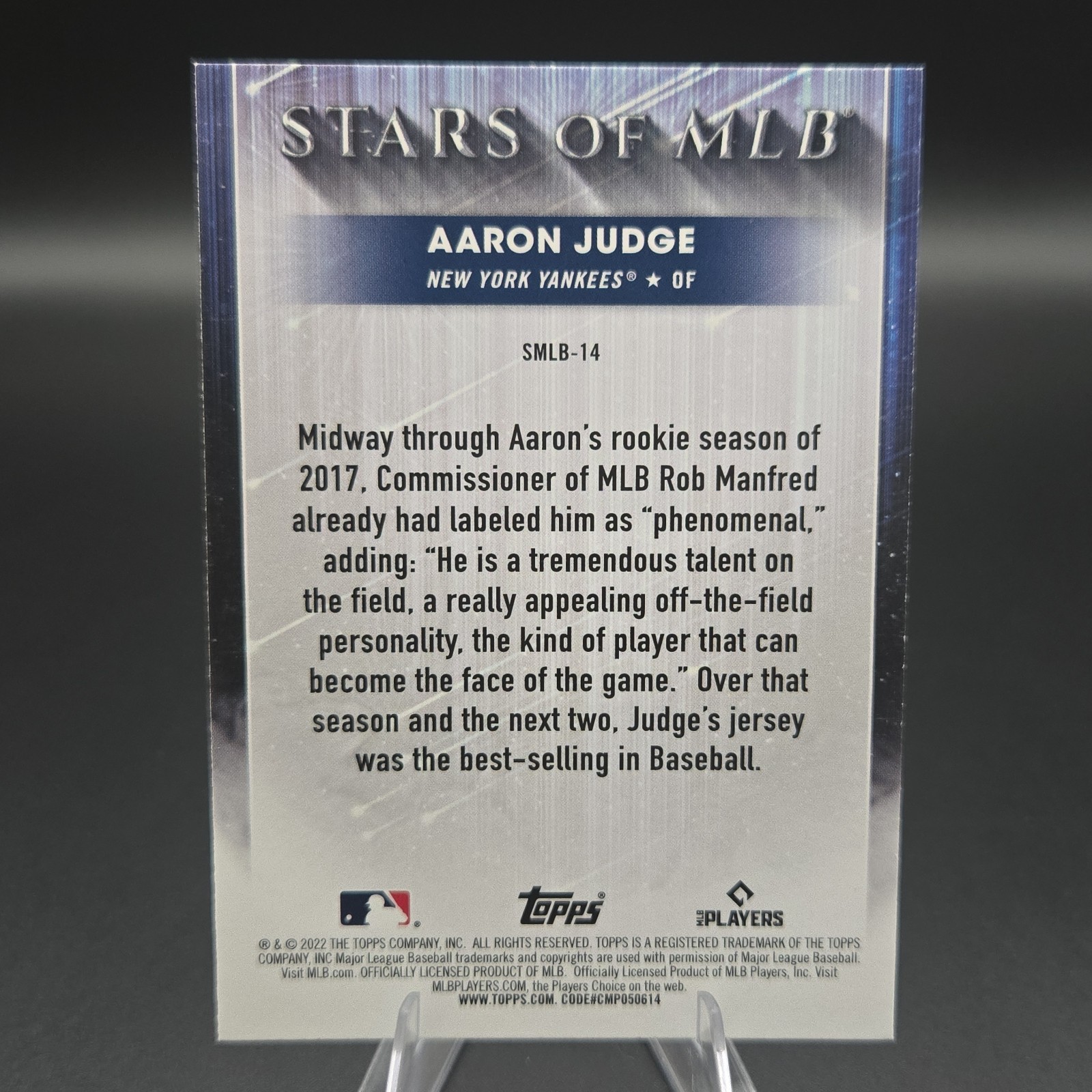 2022 Topps #SMLB-14 New York Yankees Aaron Judge Stars of MLB⚾️⚾️⚾️⚾️
