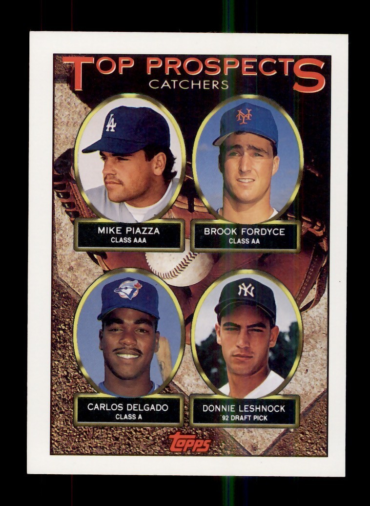 1993 TOPPS #701 MIKE PIAZZA / CARLOS DELGADO ROOKIE RC
