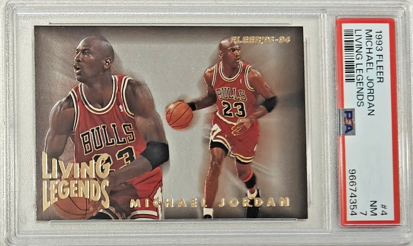 Michael Jordan PSA 7 NM 1993 Fleer Living Legends #4 HOF GOAT