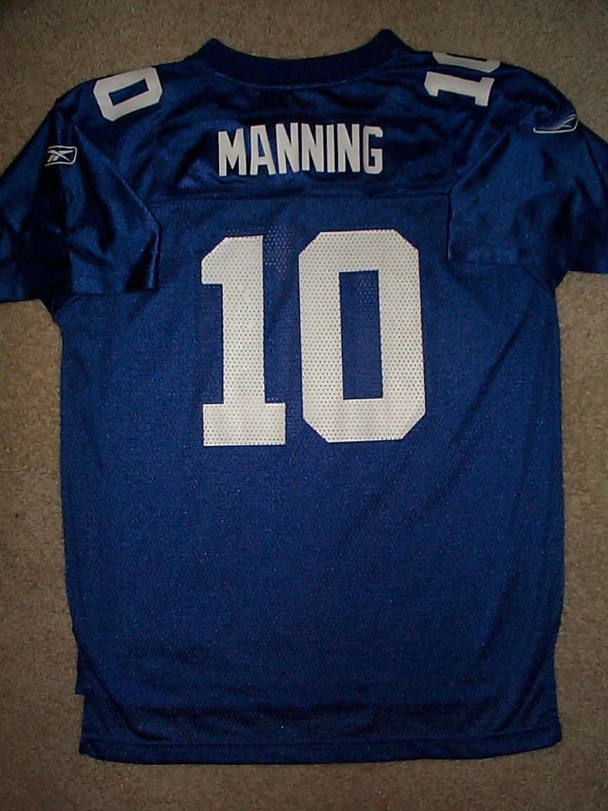 *IRREGULAR* New York NY Giants ELI MANNING nfl Jersey YOUTH KIDS BOYS (xl 18-20)