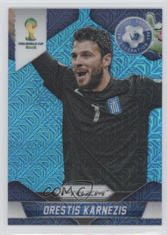 2014 Panini Prizm World Cup National Convention Blue Mojo Orestis Karnezis 0a1