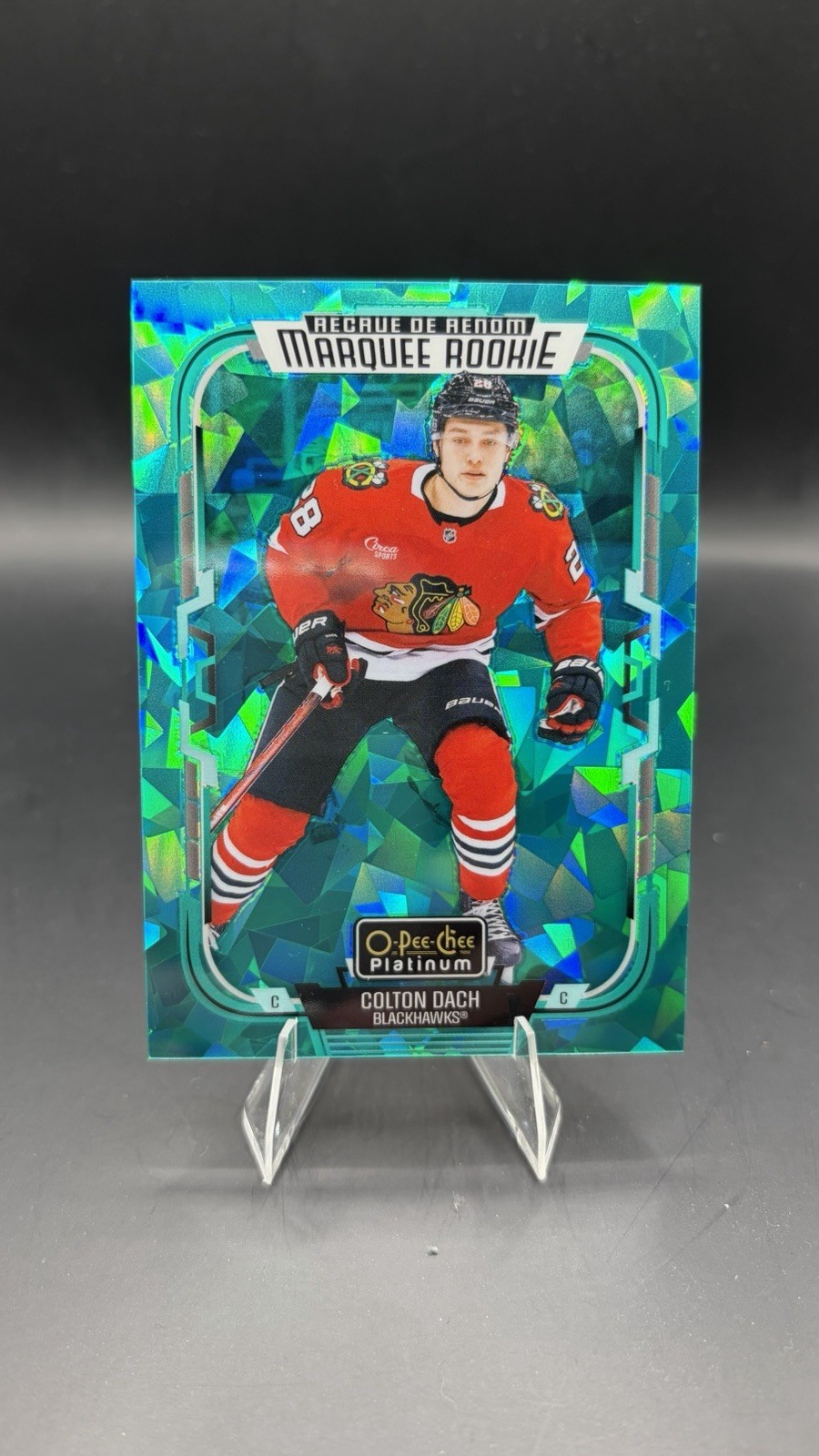 2025-26 O-Pee-Chee Platinum Colton Dach #220 Turquoise Fragments /249 Marquee RC