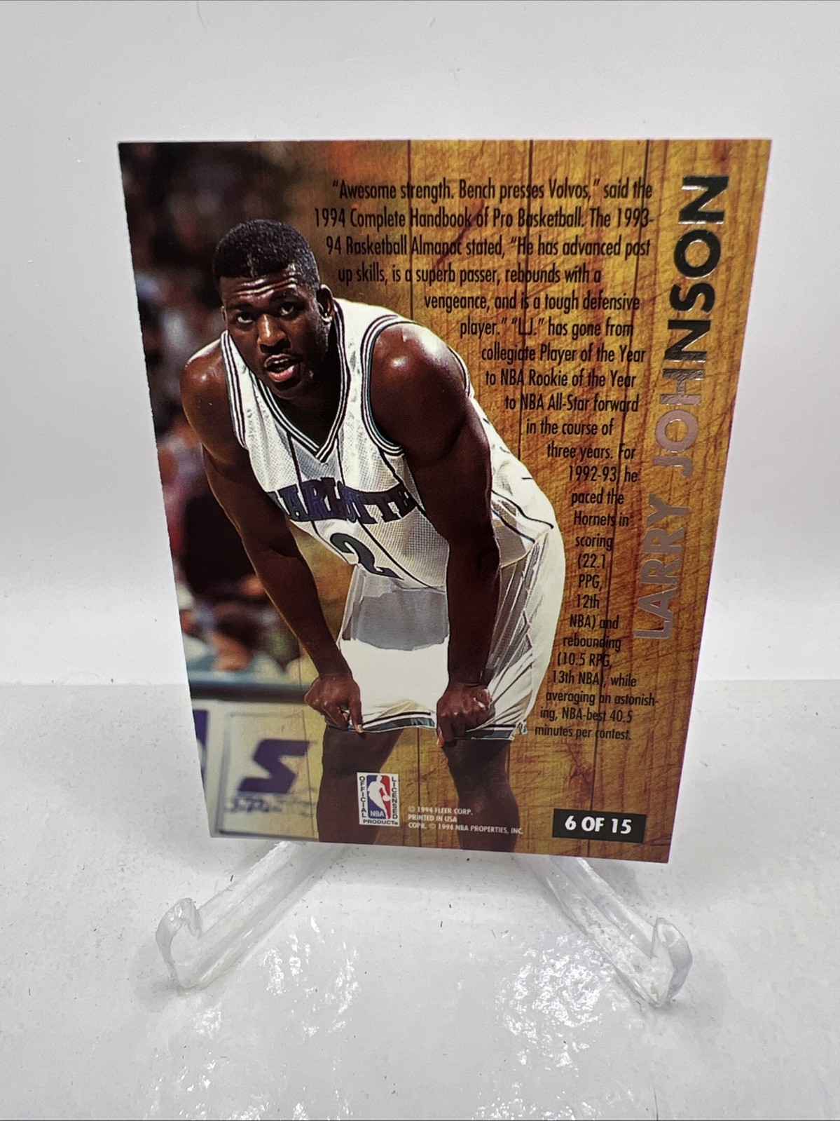 1993-94 Fleer Ultra – Famous Nicknames Larry Johnson #6
