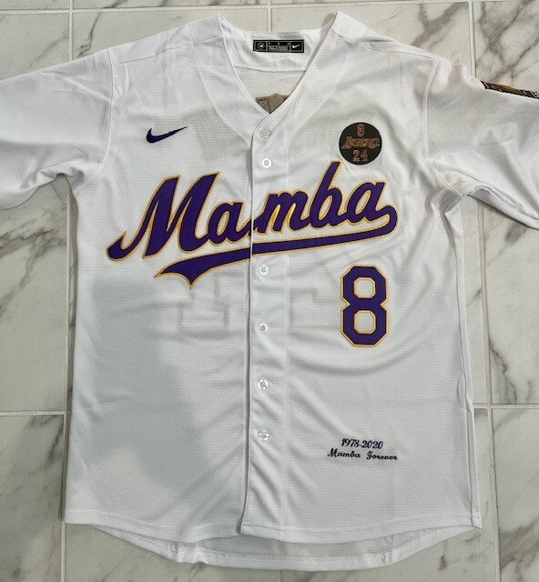 Kobe Bryant Los Angeles Dodgers #8 #24 Adult M L XL 2XL White Black Blue Jersey