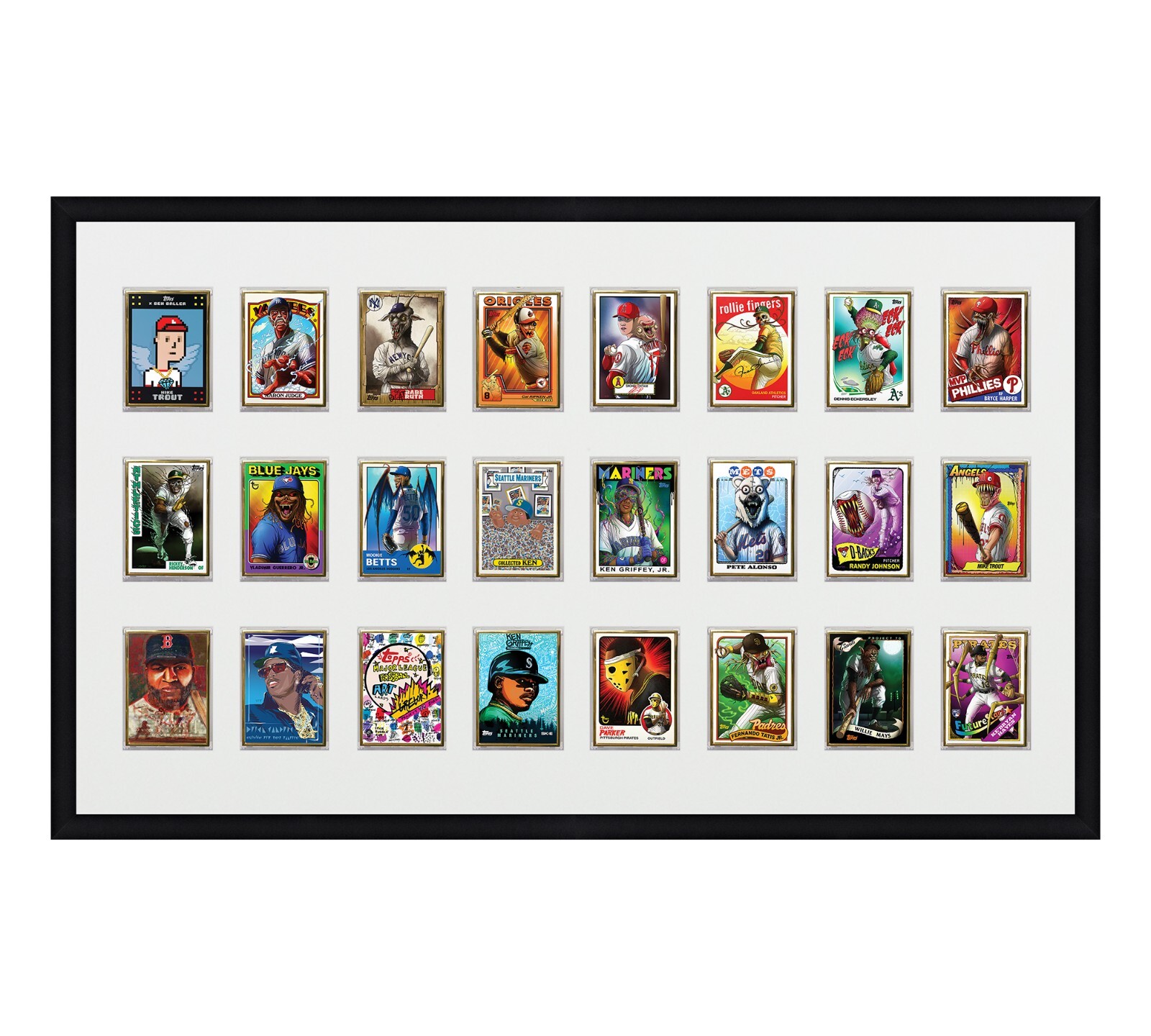 Card Frame For Magnetic Holders Holds (24) Ultra Pro 1 One Touch/BCW +UV Option
