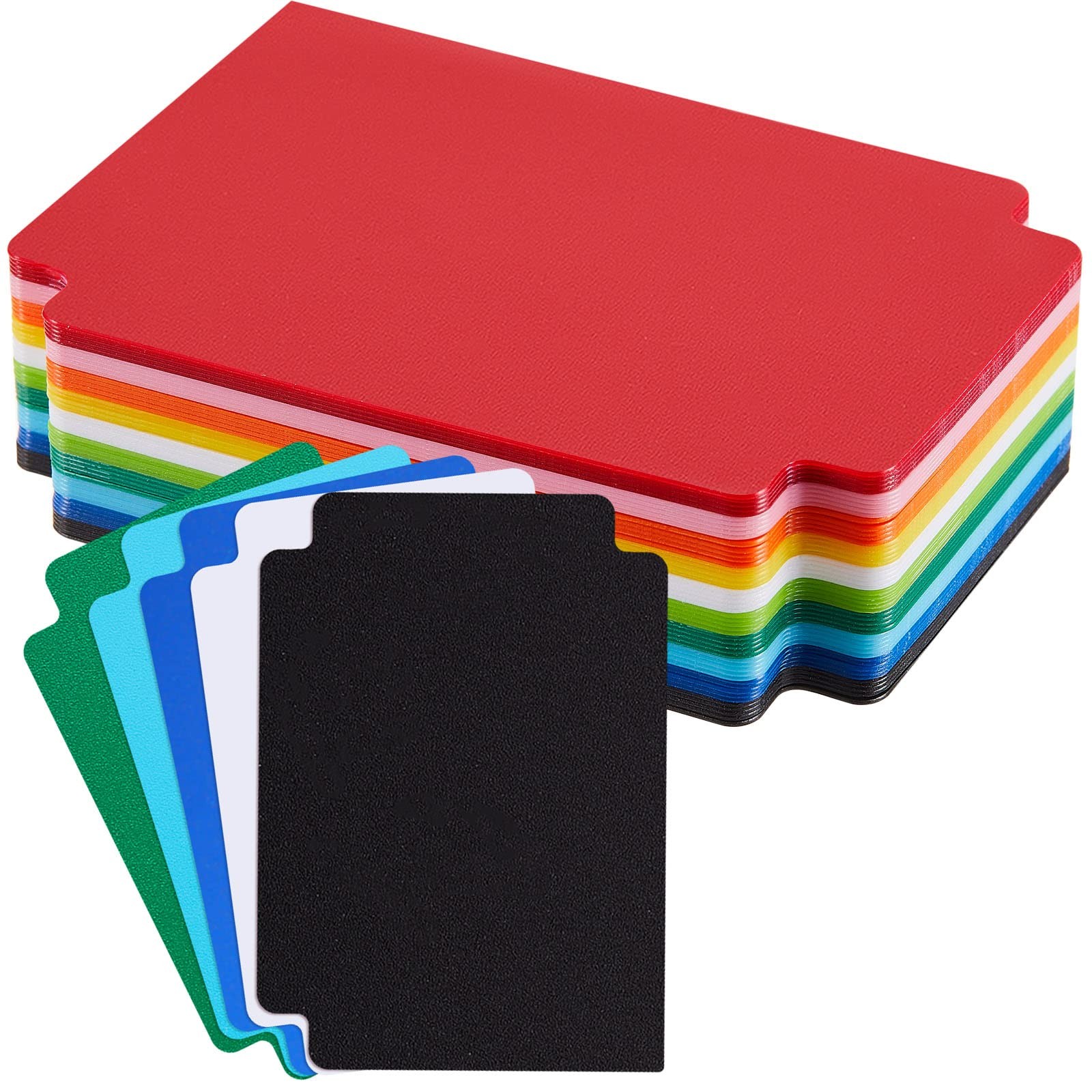 50 Pcs Trading Card Dividers Plastic Card Dividers, Multicolor Frosted Separa…