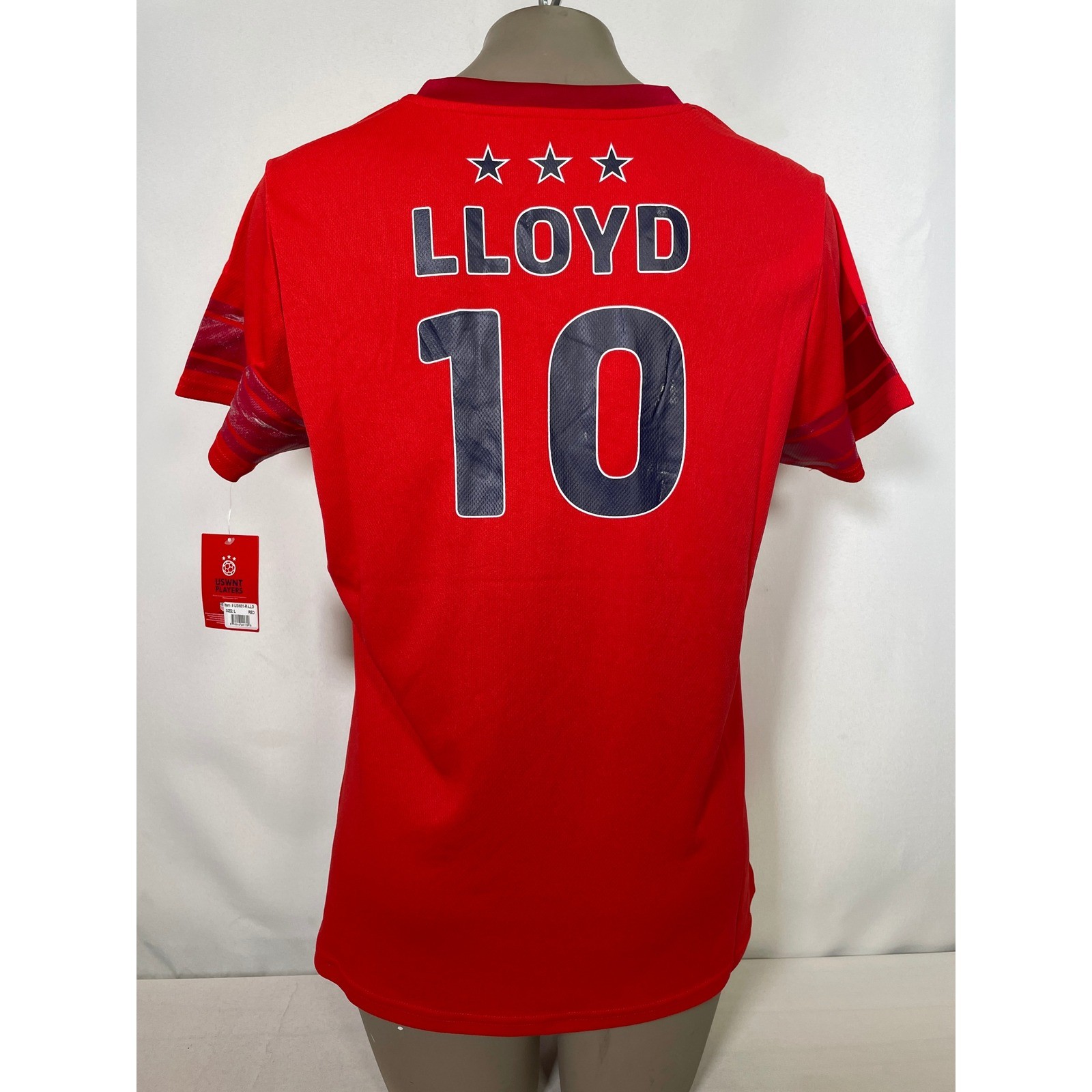Carli Lloyd #10 USWNT USA Soccer Red Jersey Women’s LARGE NWT