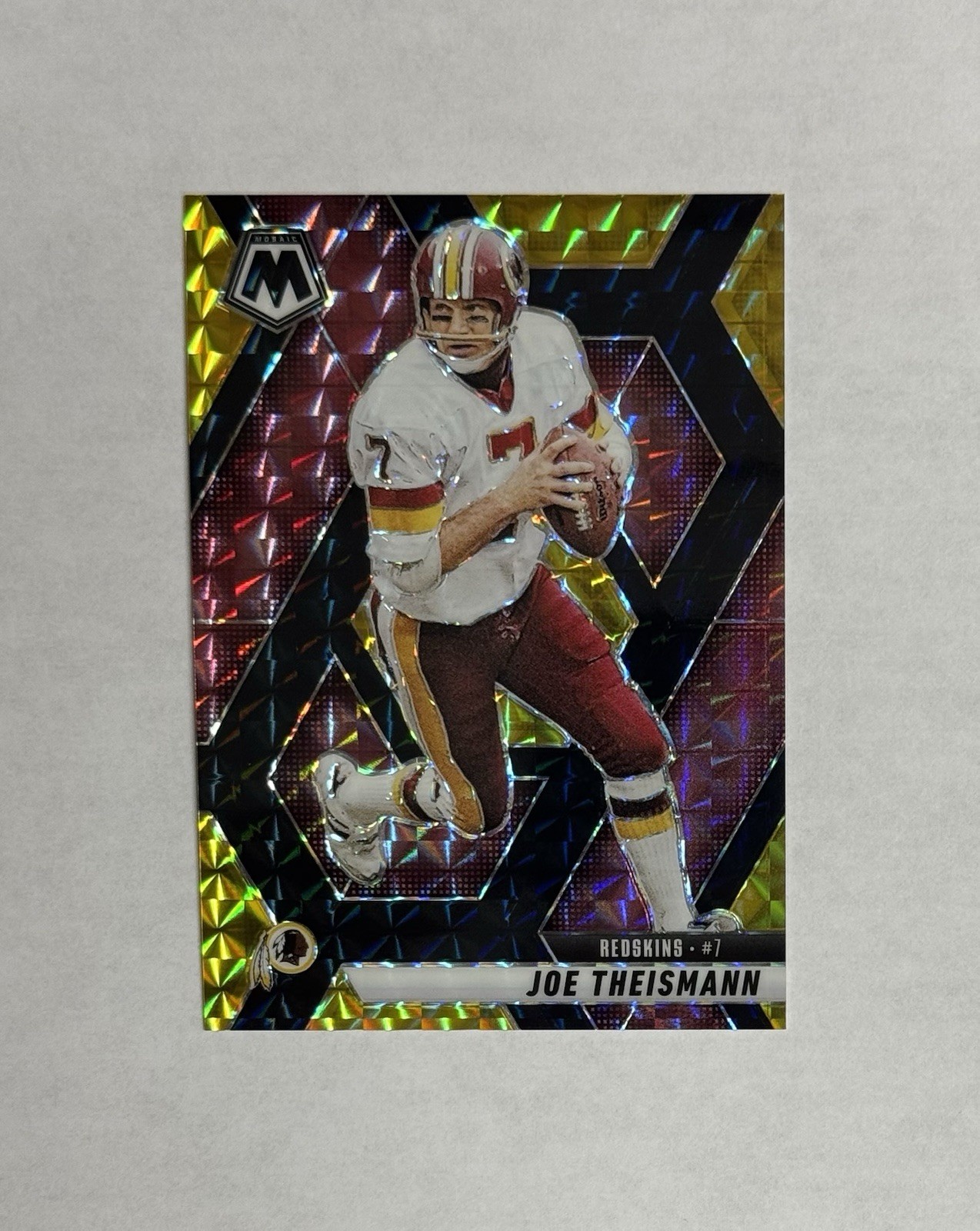 Joe Theismann 2025 Panini Mosaic #105 Choice Black Gold Prizm /8 Redskins