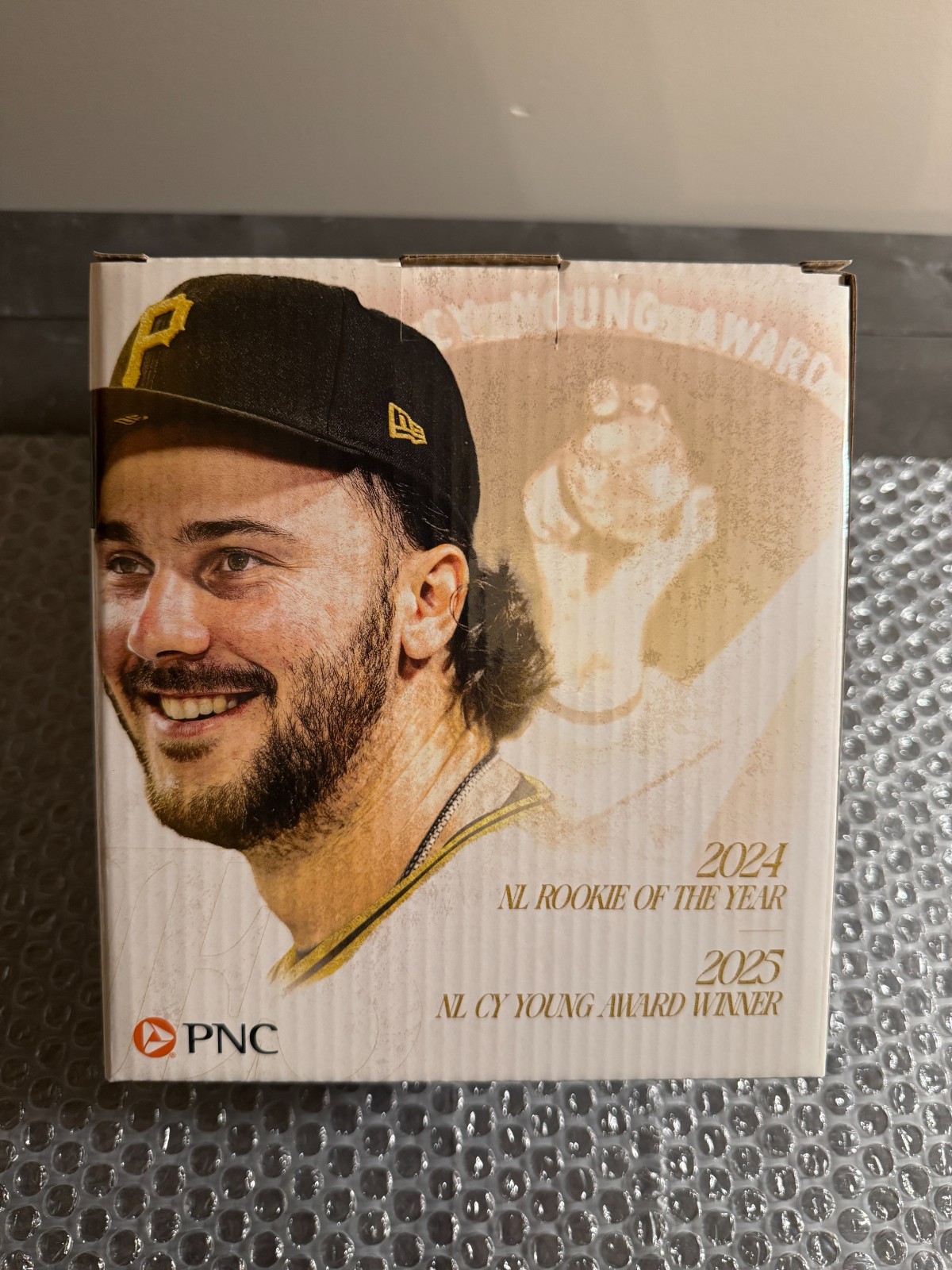 RARE Paul Skenes STH EXCLUSIVE GOLD CY YOUNG BOBBLEHEAD MINT / Unopened