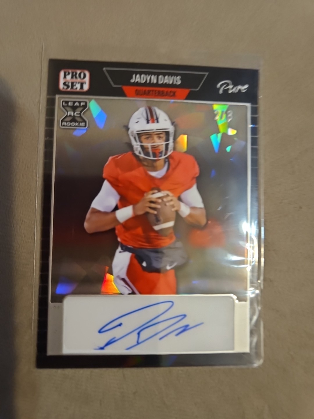 2023 LEAF PRO SET PURE JADYN DAVIS AUTO 2/8 MICHIGAN QB 🔥 NFL PROSPECT! MINT SP