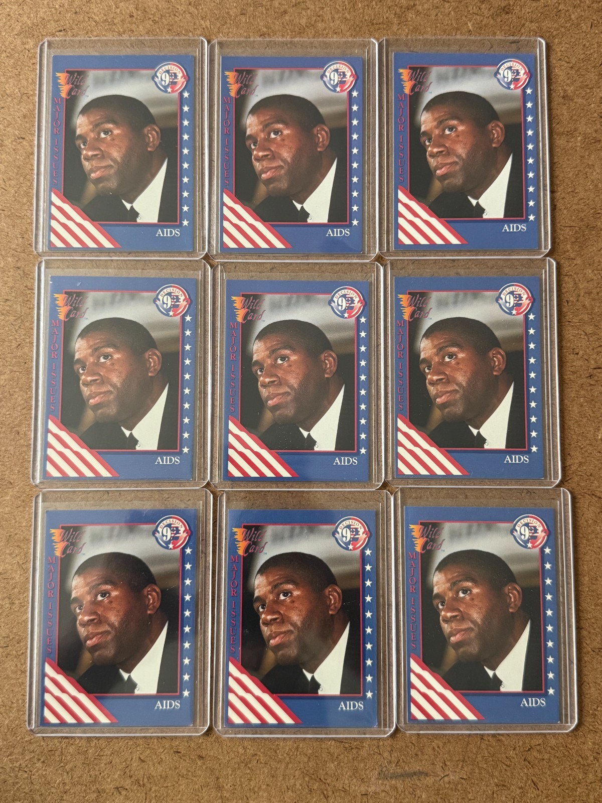 1992 Wild Card Decision #16 Earvin MAGIC Johnson HIV Lakers NBA Retirement AIDS
