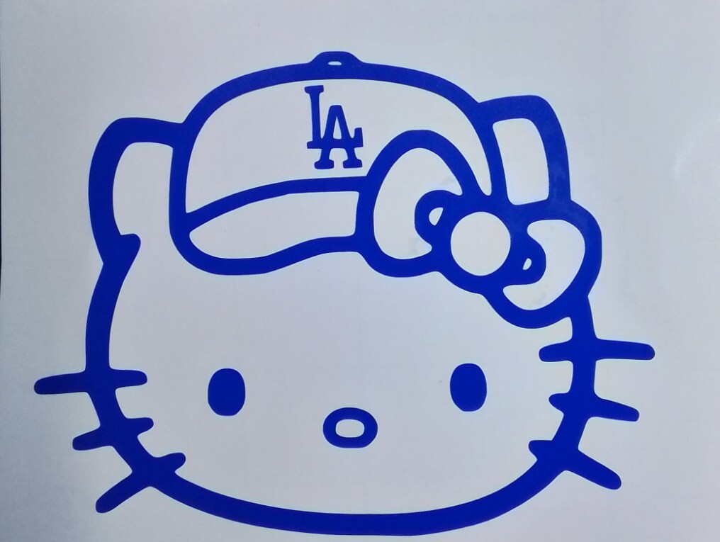 Hello Kitty LA Dodgers Custom Vinyl Decal Sticker 5×4 Inches!