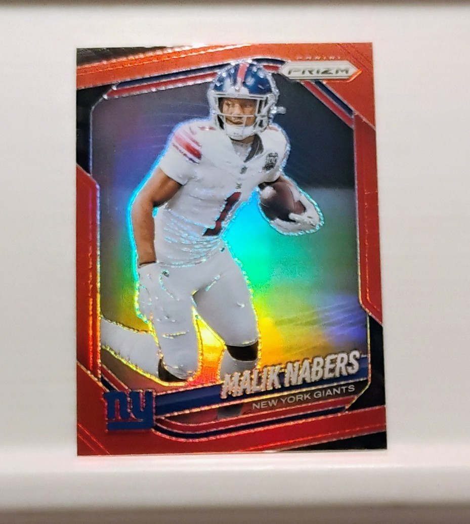 Malik Nabers Red Prizm SSP **CASE HIT** – 2025 Panini Prizm #206