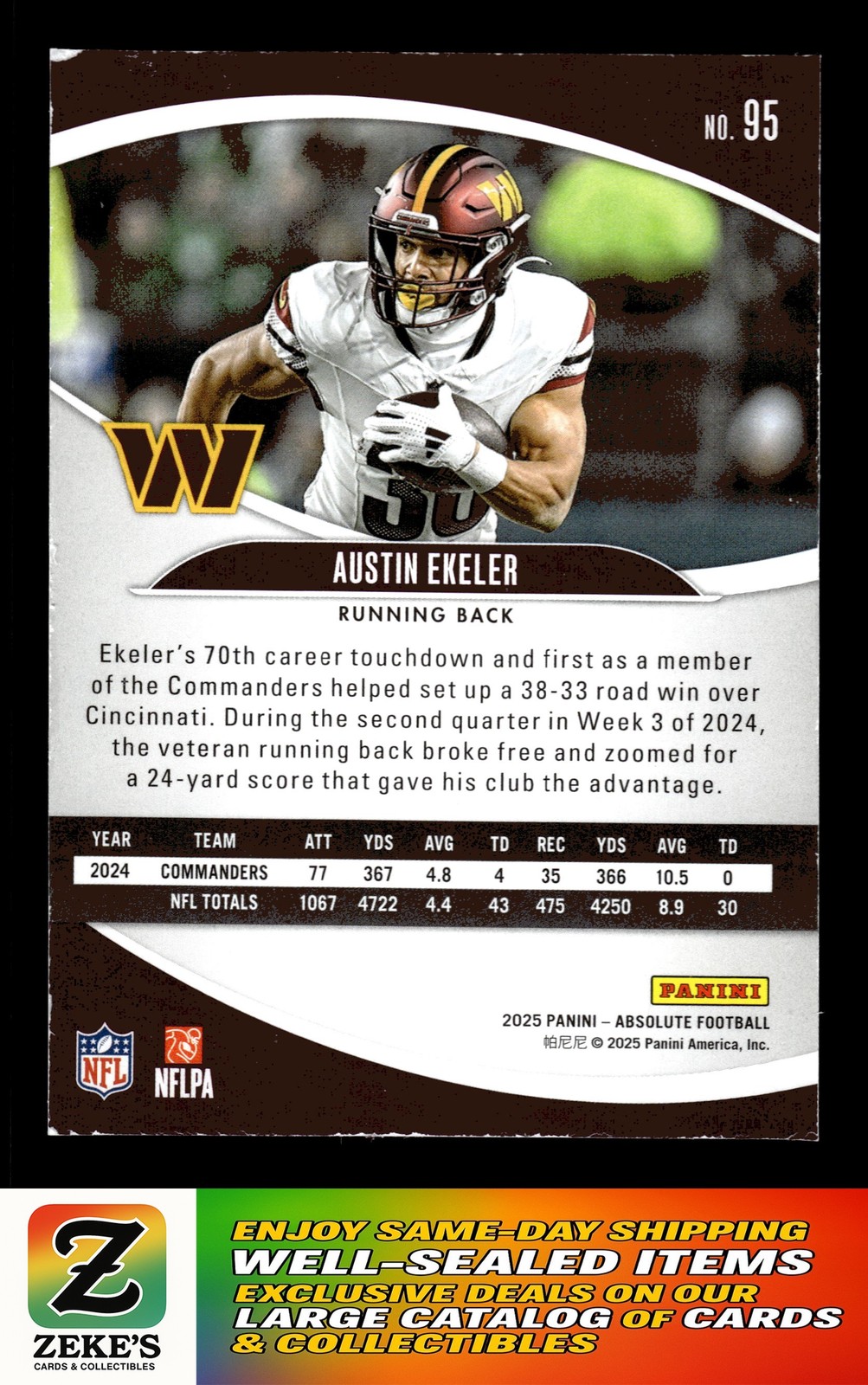 2025 Panini Absolute #95 Austin Ekeler Retail