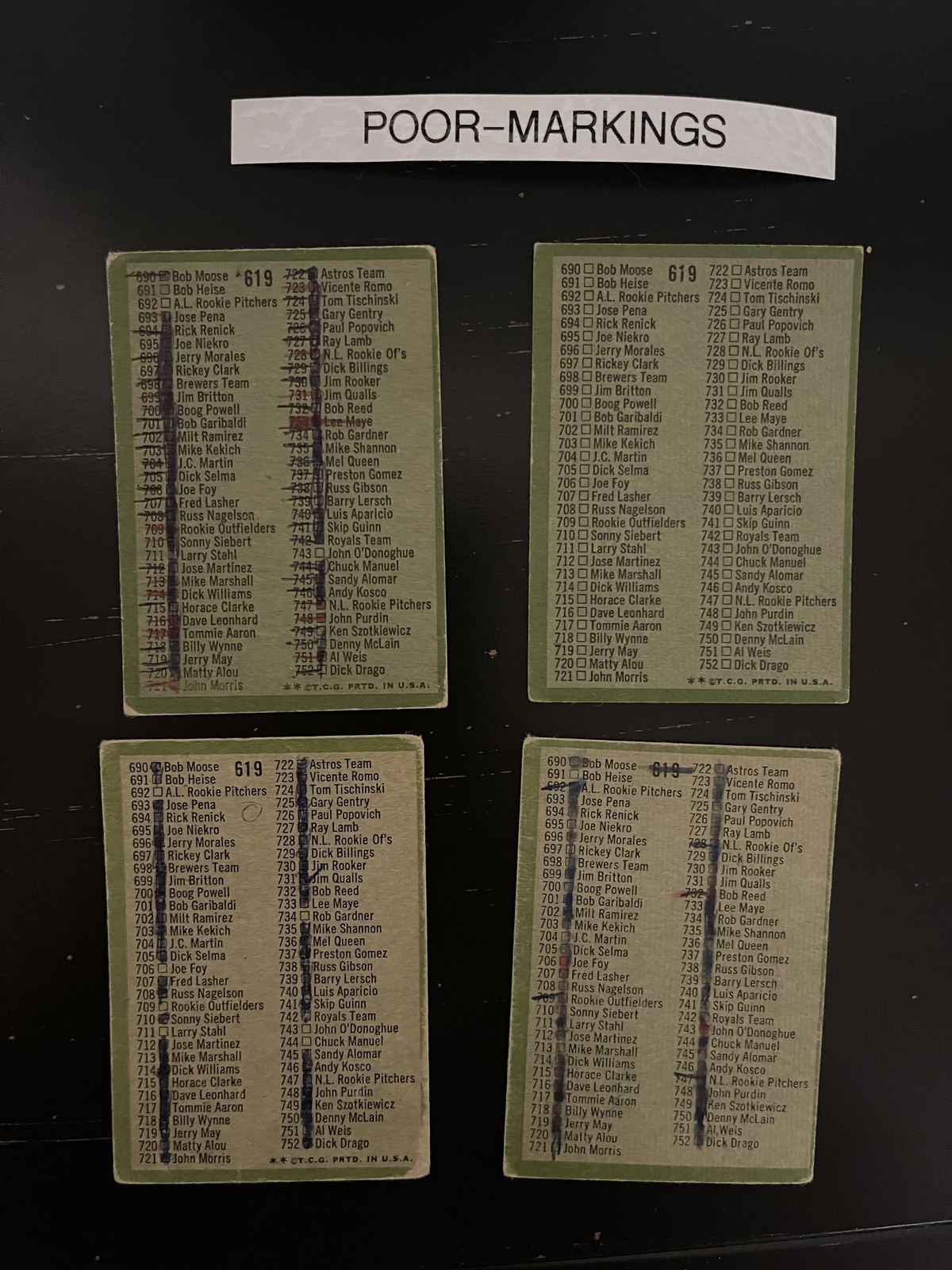 1971 Topps Baseball Cards 351-500 (P-NM) – You Pick – Complete Your Set