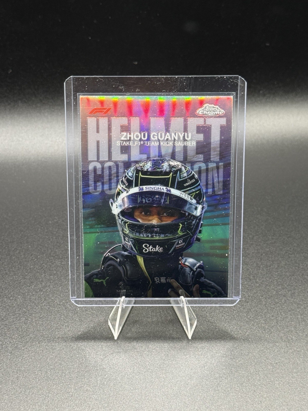 Topps 2024 Chrome Formula 1 Zhou Guanyu Helmet Collection Insert HC-11 Sauber