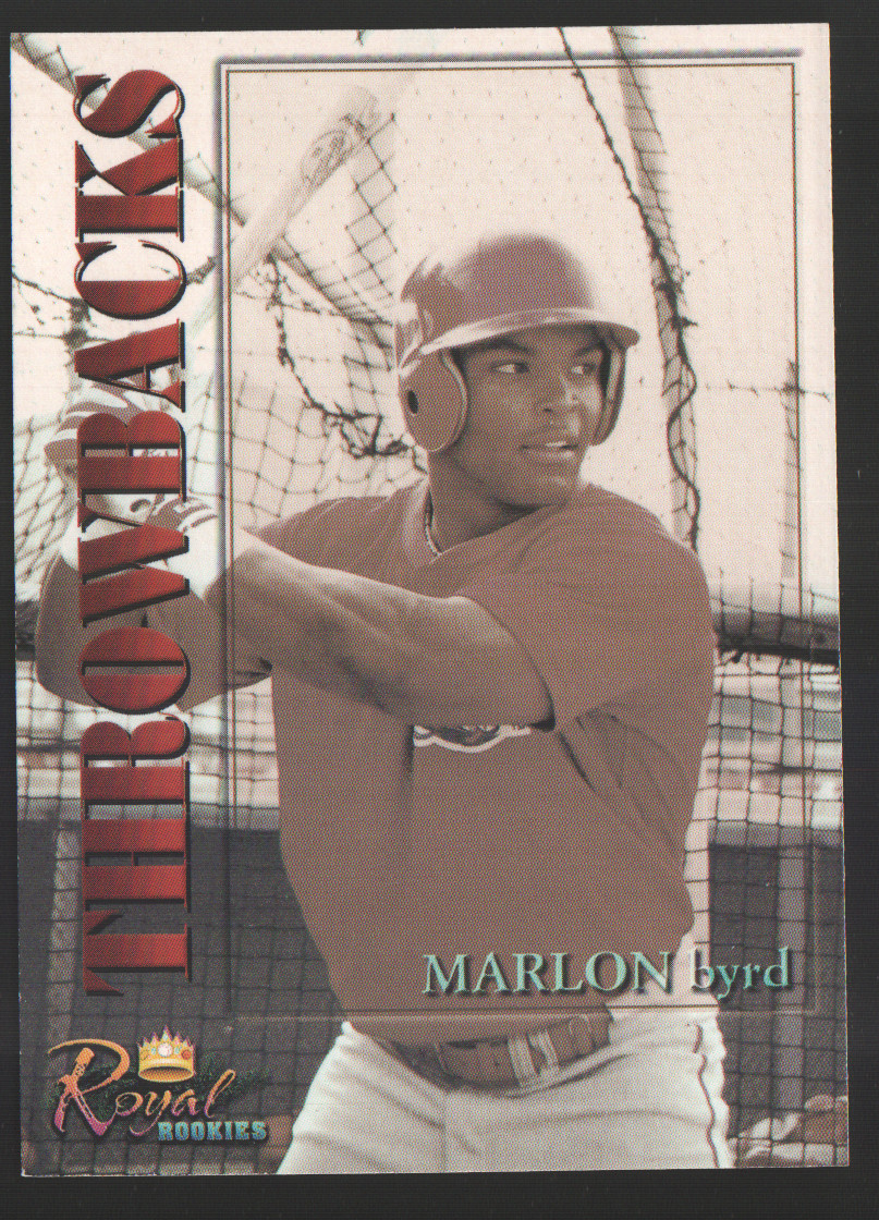 2001 Royal Rookies Throwbacks #8 – Marlon Byrd – Philadelphia Phillies 01-487