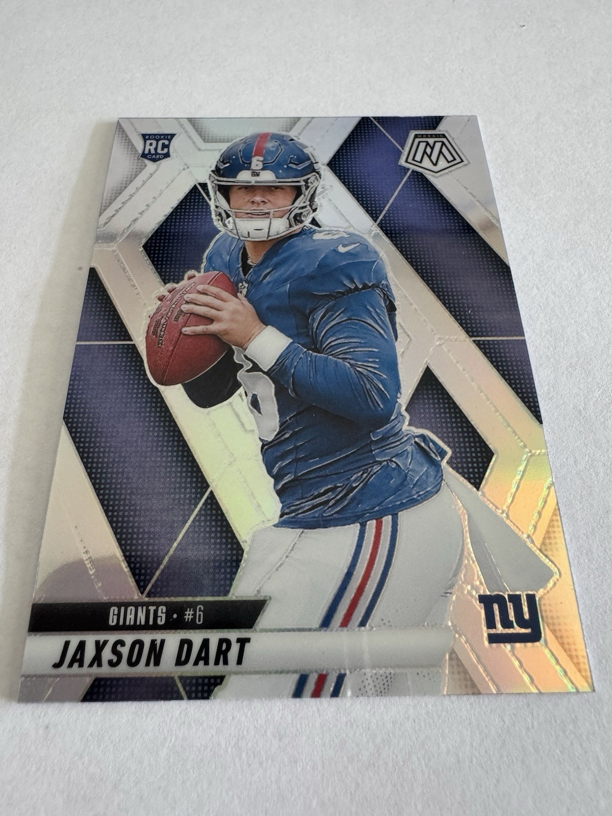 2025 Panini Mosaic – Rookies Jaxson Dart #362 Silver Prizm (RC) – NY Giants
