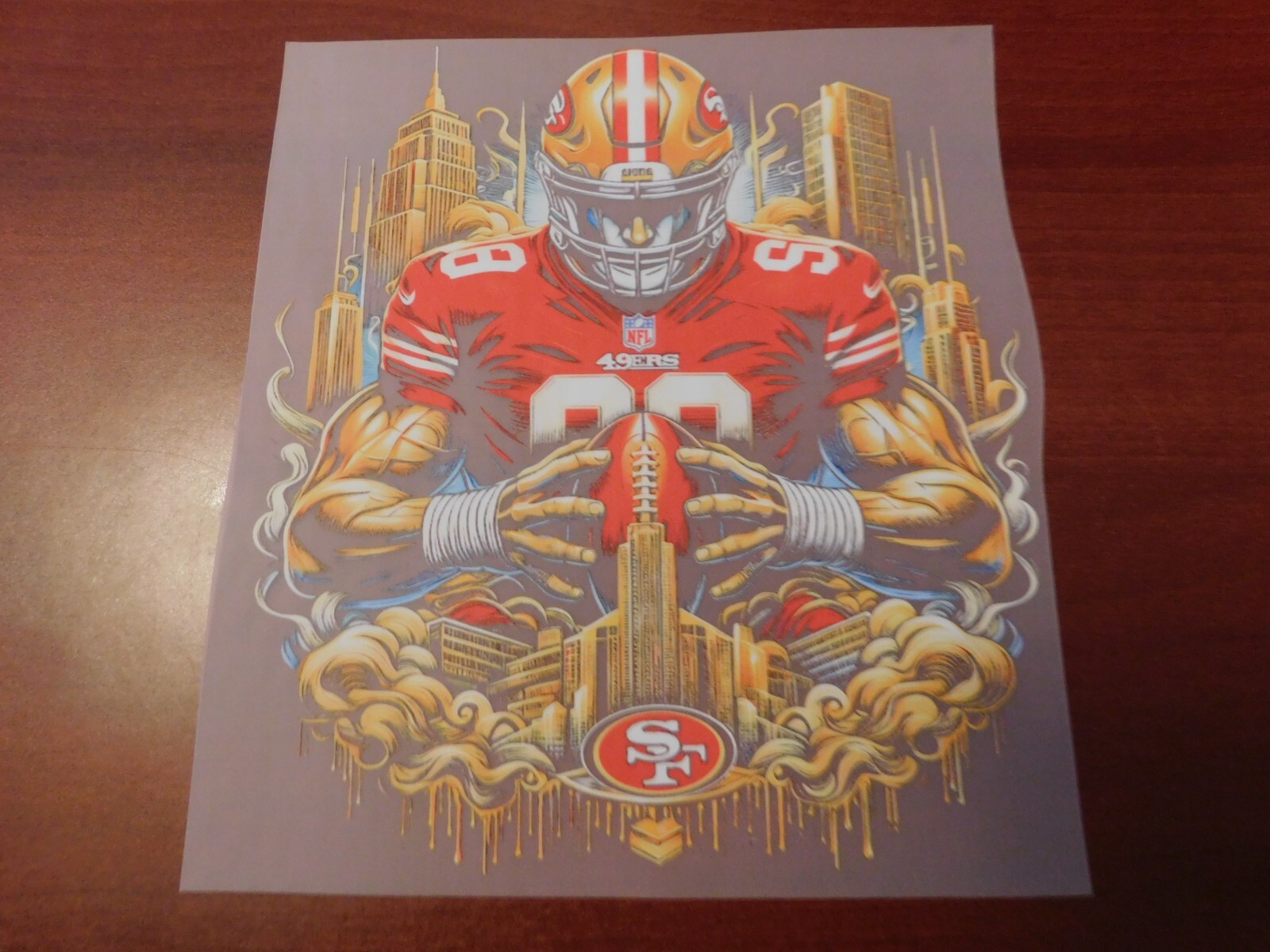San Francisco 49ers 8″ DTF Heat Transfer Iron On FREE Shipping (B10)