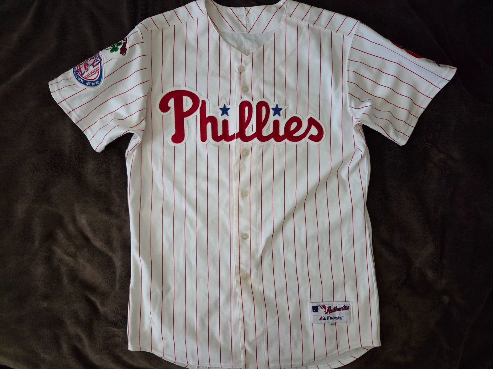 Majestic Game Worn/Used 2004 Greg Gross Philadelphia Phillies MLB Jersey