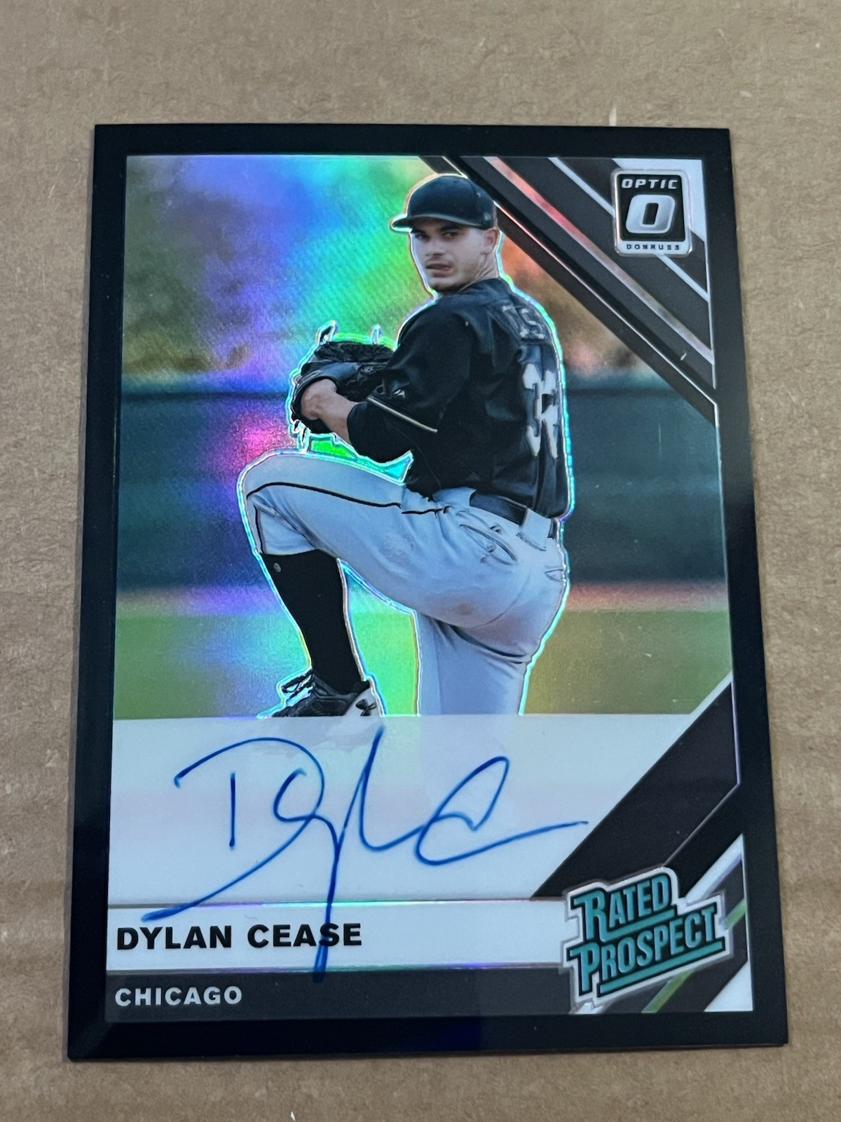 2019 Donruss Optic Black Prizm Rated Prospect Autograph Dylan Cease Auto /50