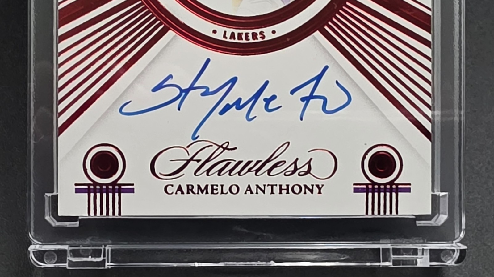 🏀HOF🏀2021-22 CARMELO ANTHONY PANINI EXCELLENCE RUBY SIGNATURES EXC-CAN 12/15🏀