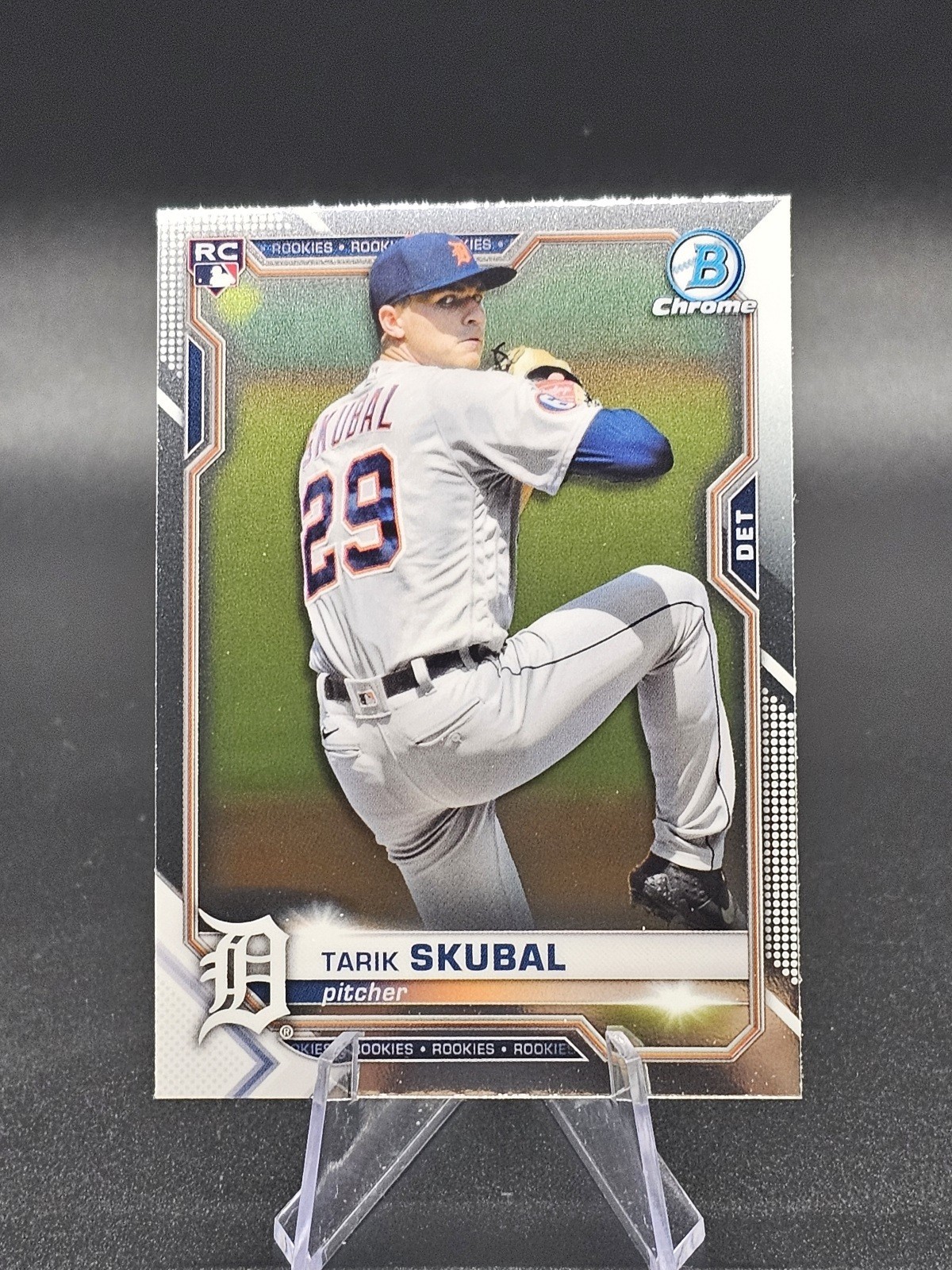 Tarik Skubal – 2021 Bowman Chrome – #28 (RC) Detroit Tigers Rookie Cy Young MLB