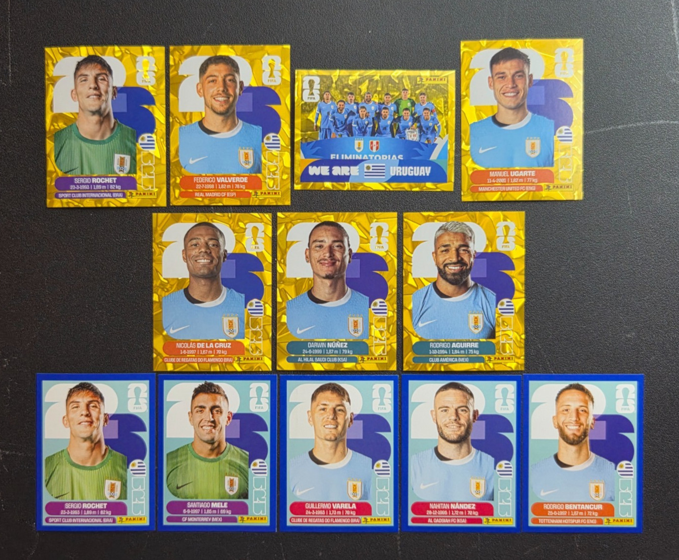 Panini 2026 FIFA World Cup Uruguay URU Mixed Crumple Parallel Stickers 12