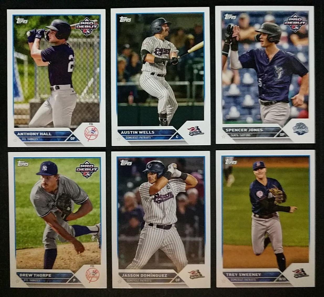 2023 Topps Pro Debut ~ Minor League Yankees 6 Card Team Set ~ NM/MT+
