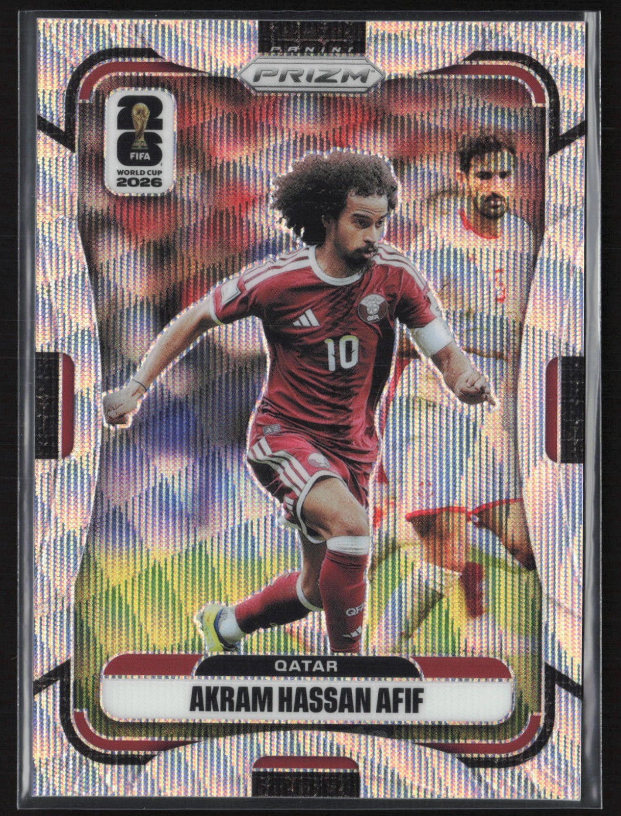 Akram Hassan Afif 2026 Panini FIFA World Cup Prizm Wave Prizm #373