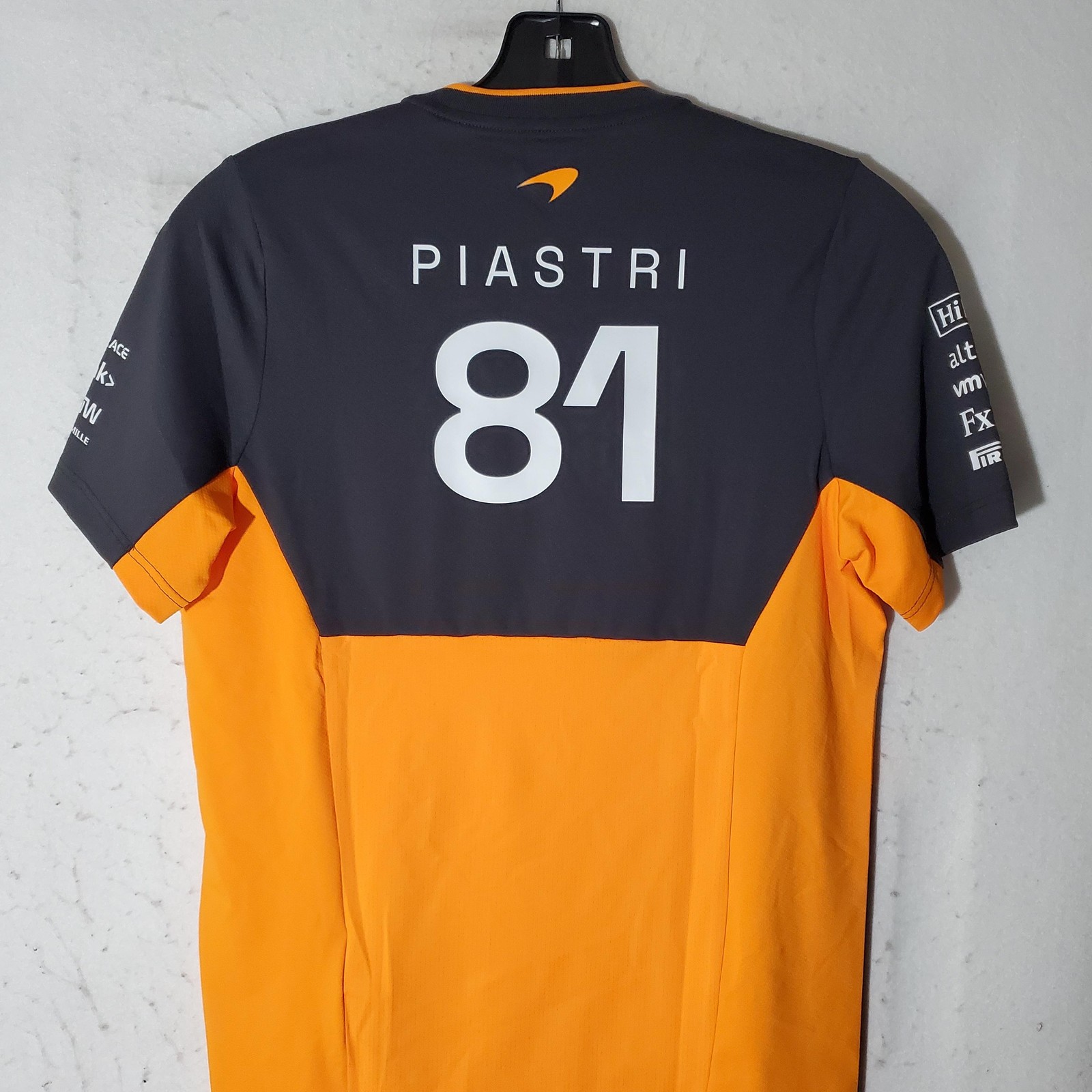 McLaren Formula 1 Team Shirt Youths Large Orange Gray F1 Racing Oscar Piastri 81