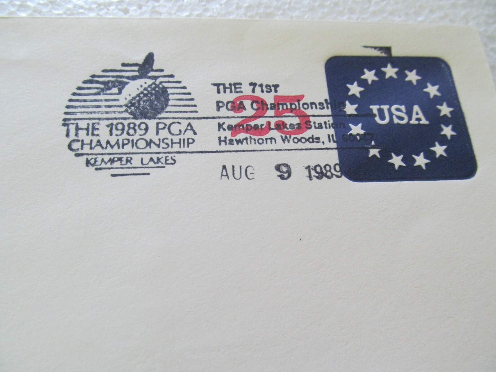 2 POSTAL EVENT COVERS-POSTMARKED BUT NEVER USED-MINT-FROM MAJOR CHAMPIONSHIPS
