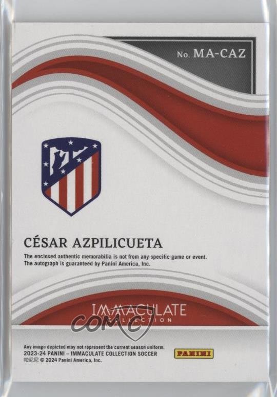 2023-24 Panini Immaculate Memorabilia Gold 7/10 Cesar Azpilicueta César Auto 7y2