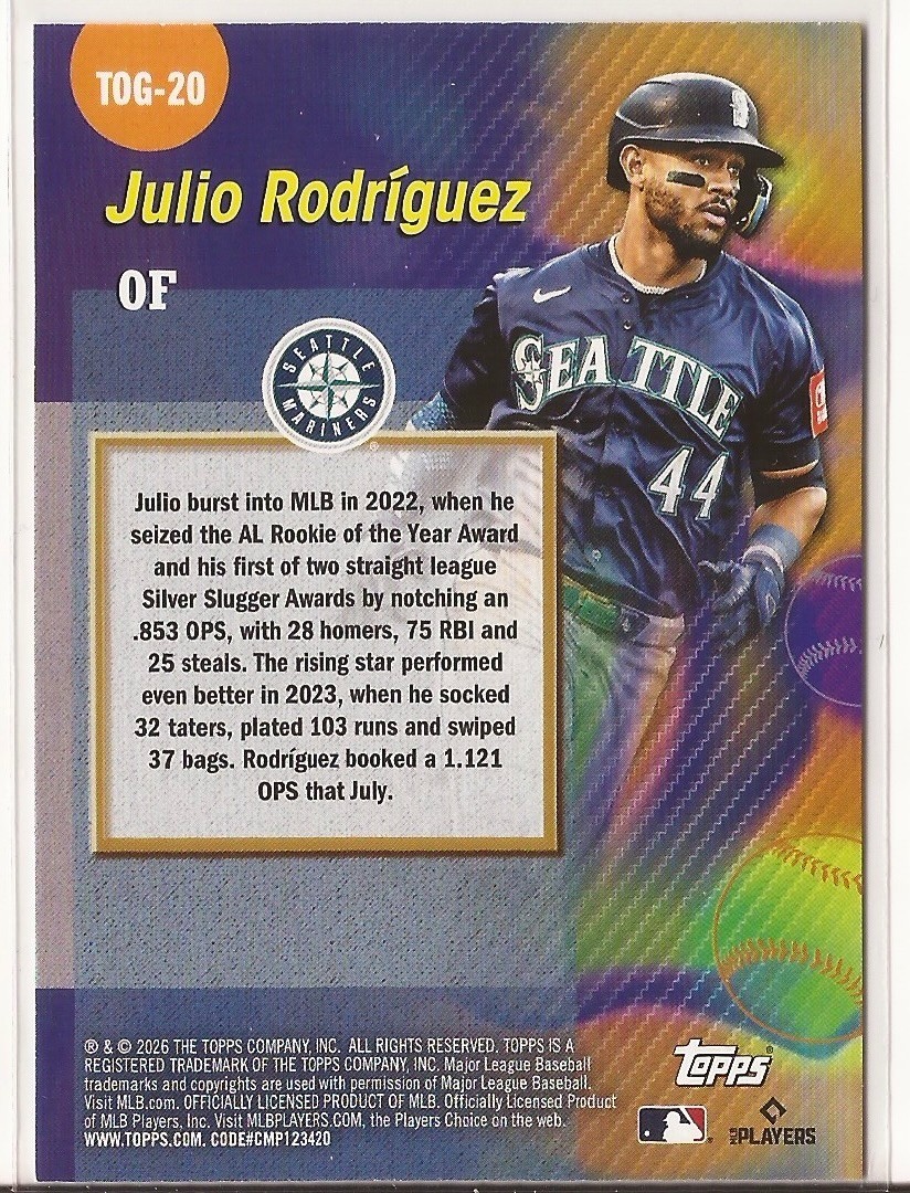 2026 topps series 1 – Titans Of The Game Insert #TOG-1 – 19 You Pick (RC)