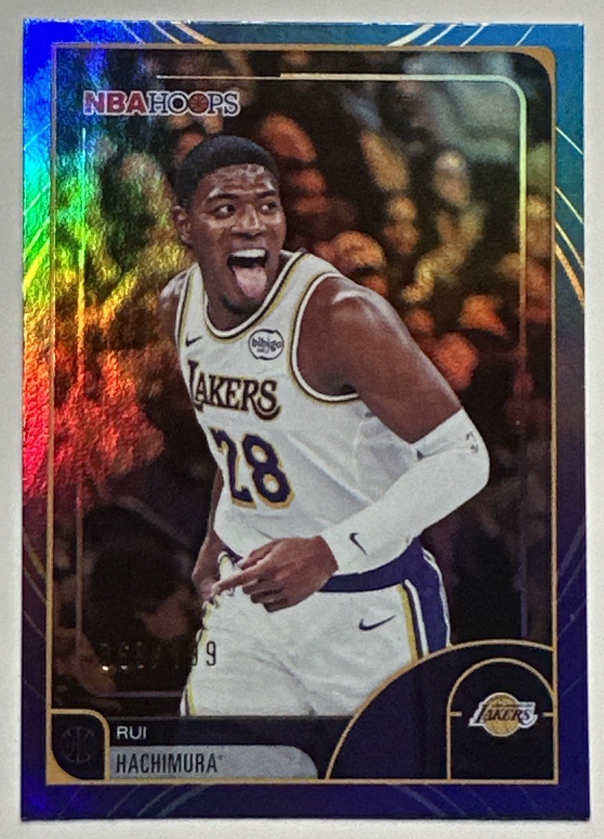 2025-26 Topps NBA Hoops Rui Hachimura Rainbow Purple and Blue /199 #1
