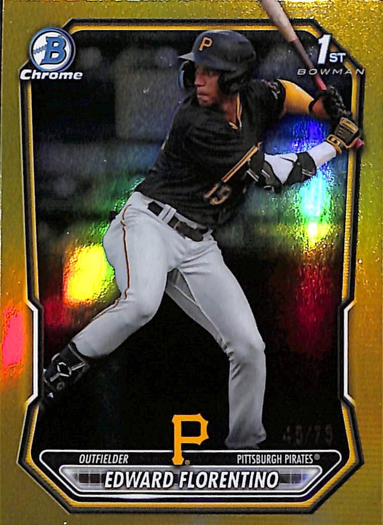 2026 Bowman Chrome Prospects Yellow Refractors #BCP82 Edward Florentino 45/75