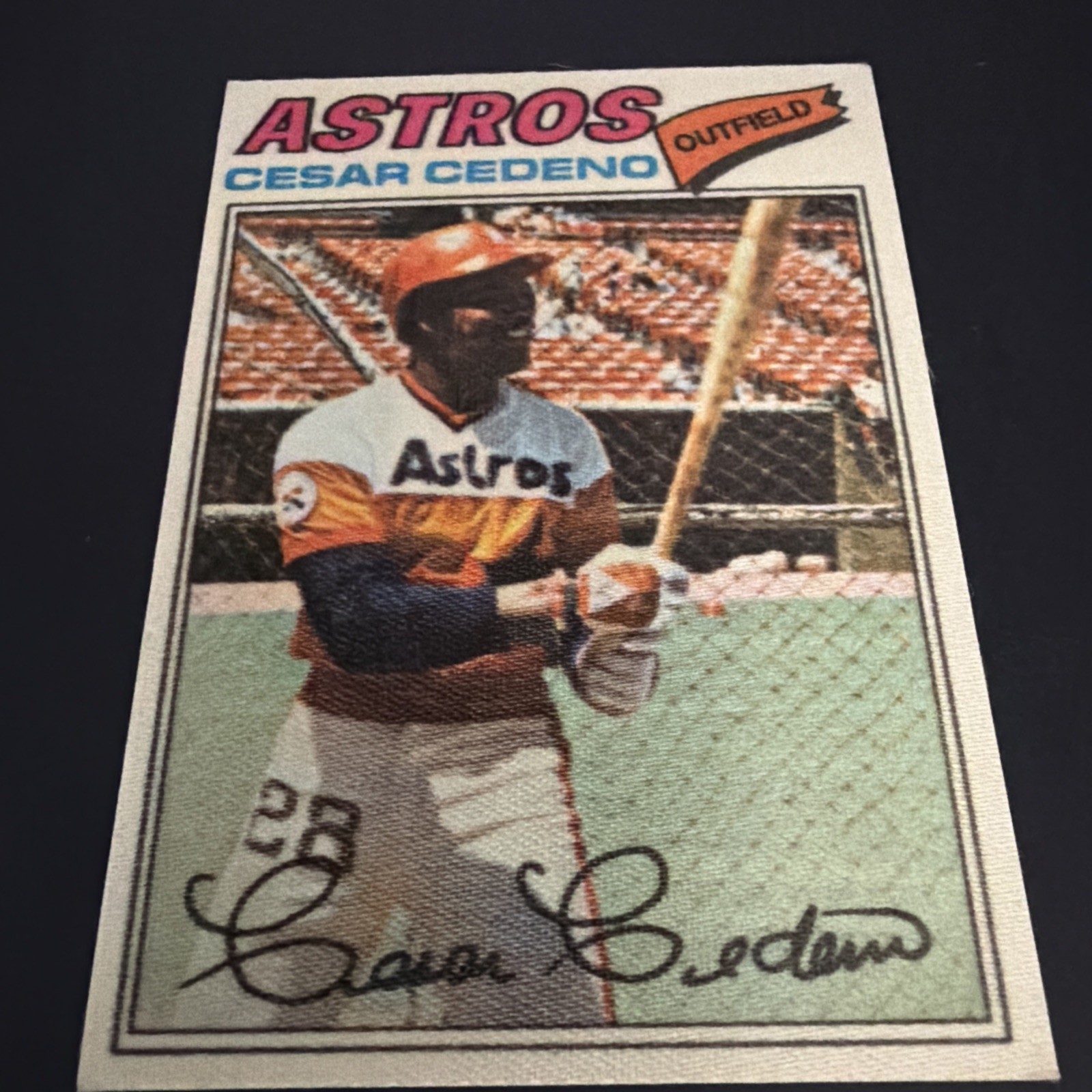 1977 Topps Cloth Stickers #13 Cesar Cedeno SP