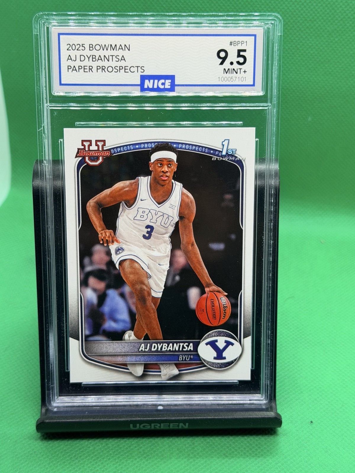 Topps Bowman U AJ Dybantsa BYU Cougars 1st Edition Prospects Basketball Card