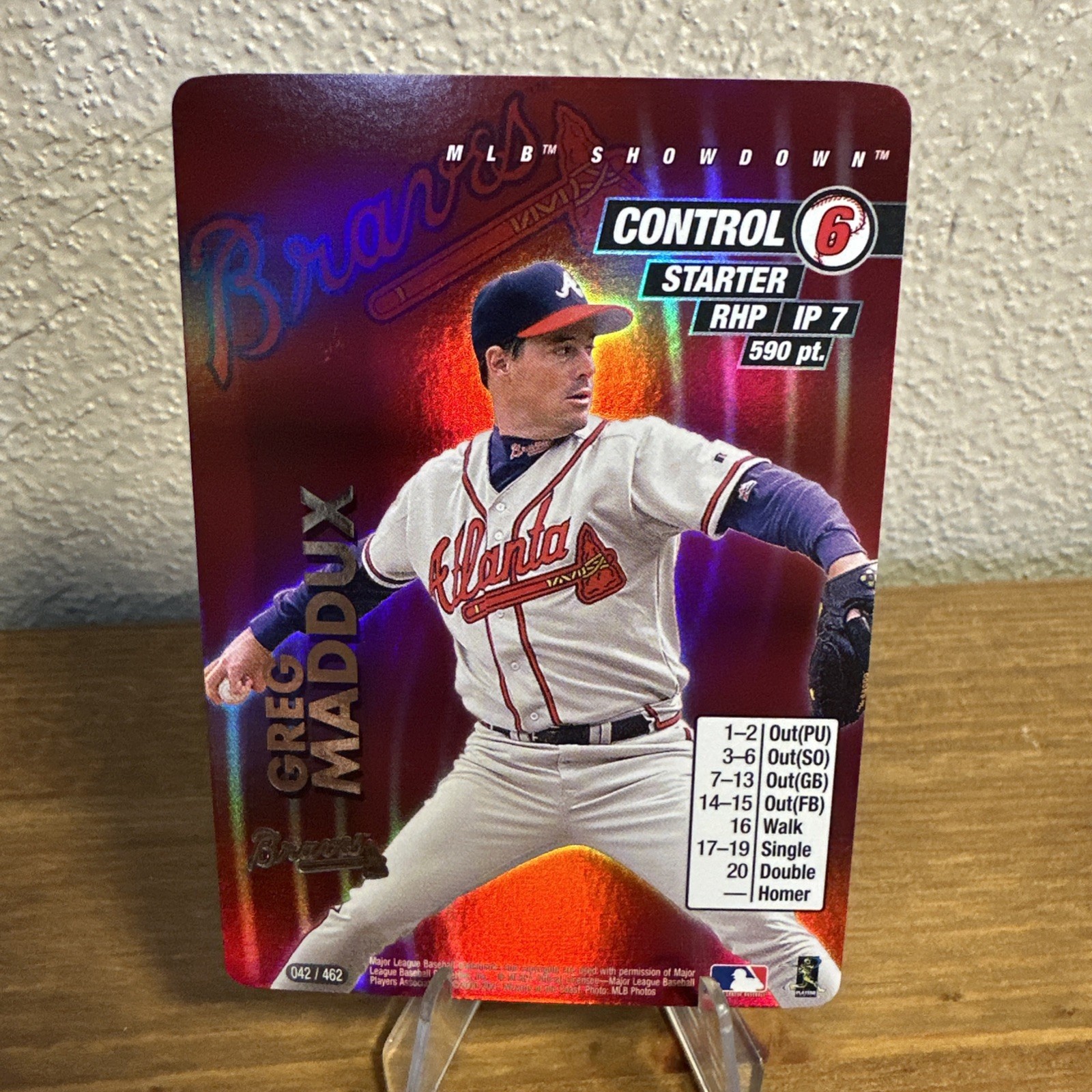 2001 MLB Showdown #042/462 Greg Maddux Atlanta Braves HOLO